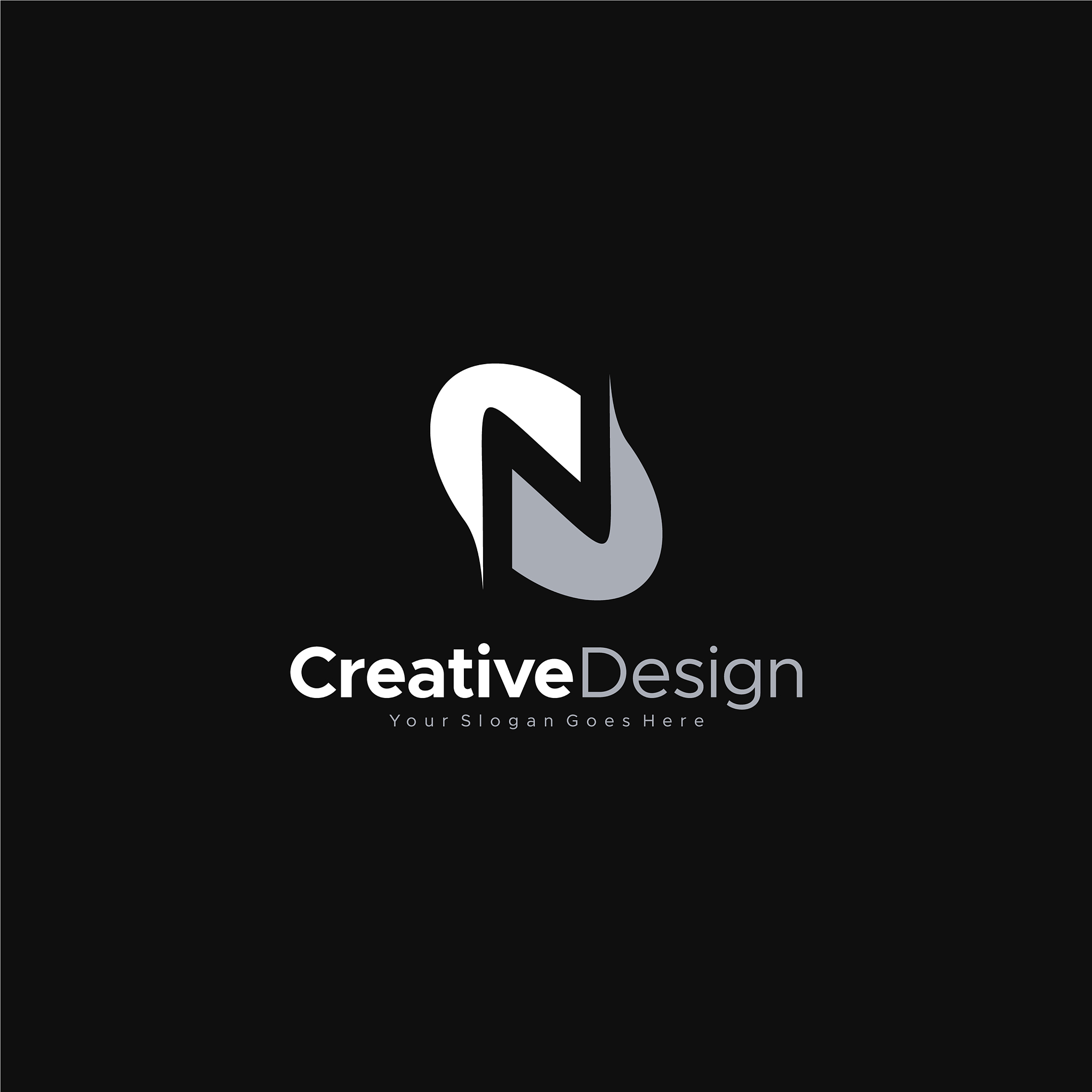 initial n logo letter abstract logo template