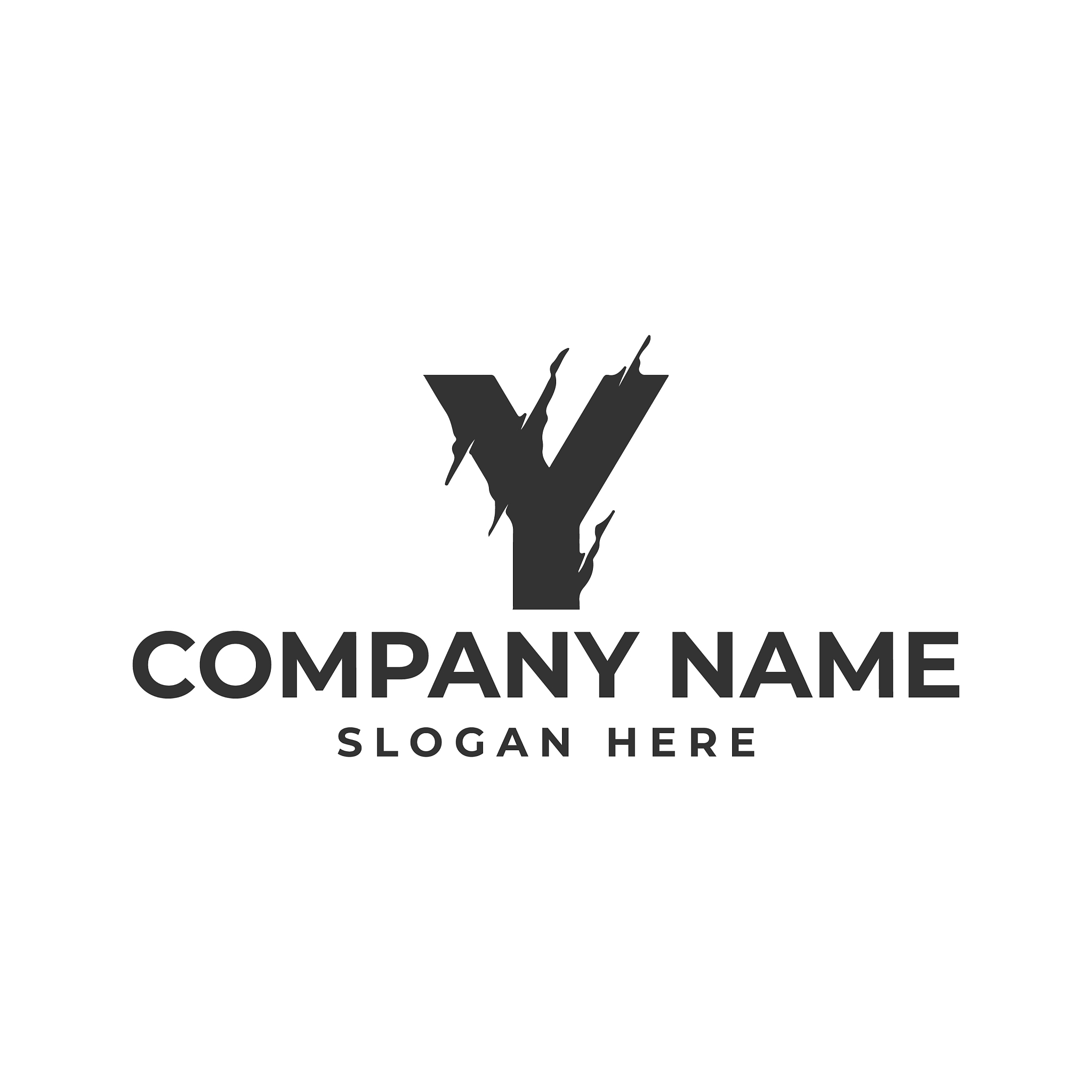 letter y logo template design
