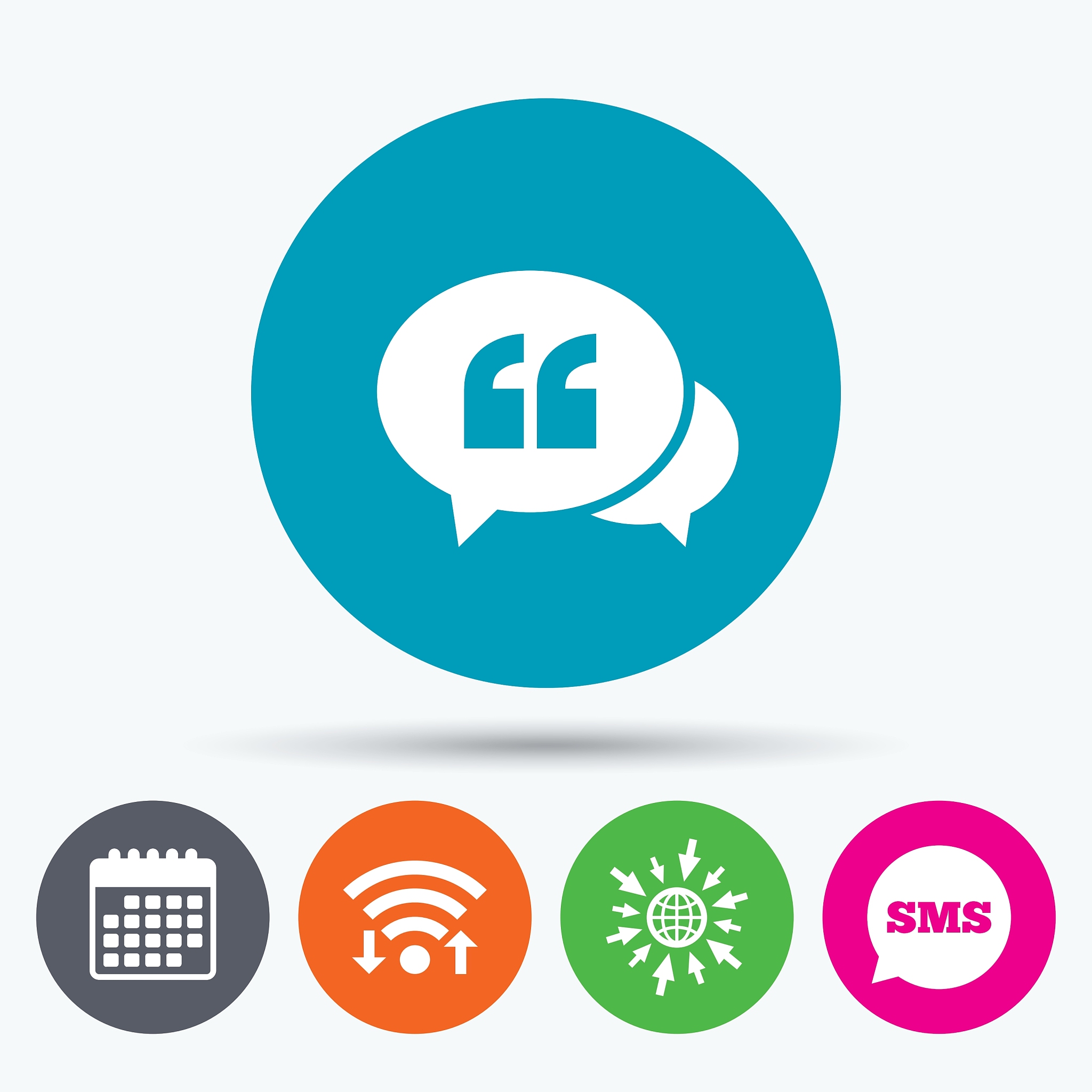 chat quote sign icon quotation mark symbol