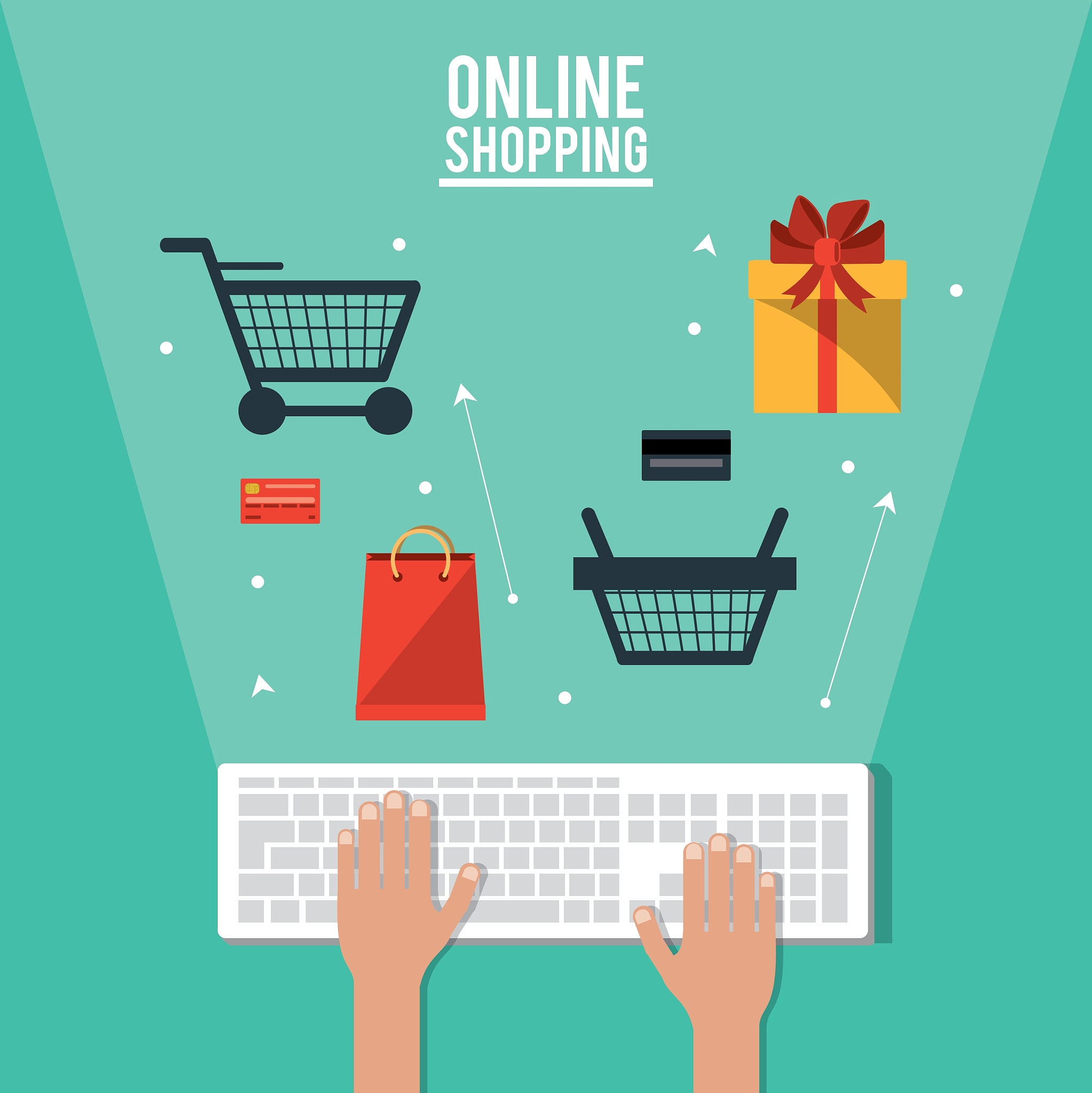 shopping online ecommerce and media design