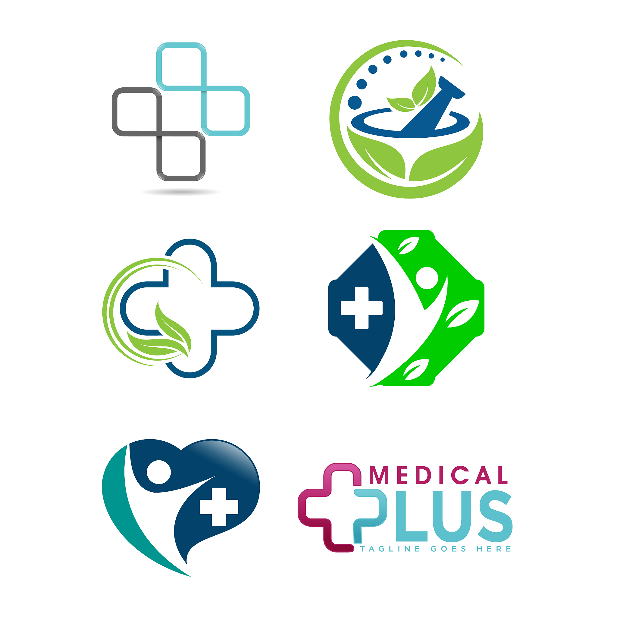 set of medical logo