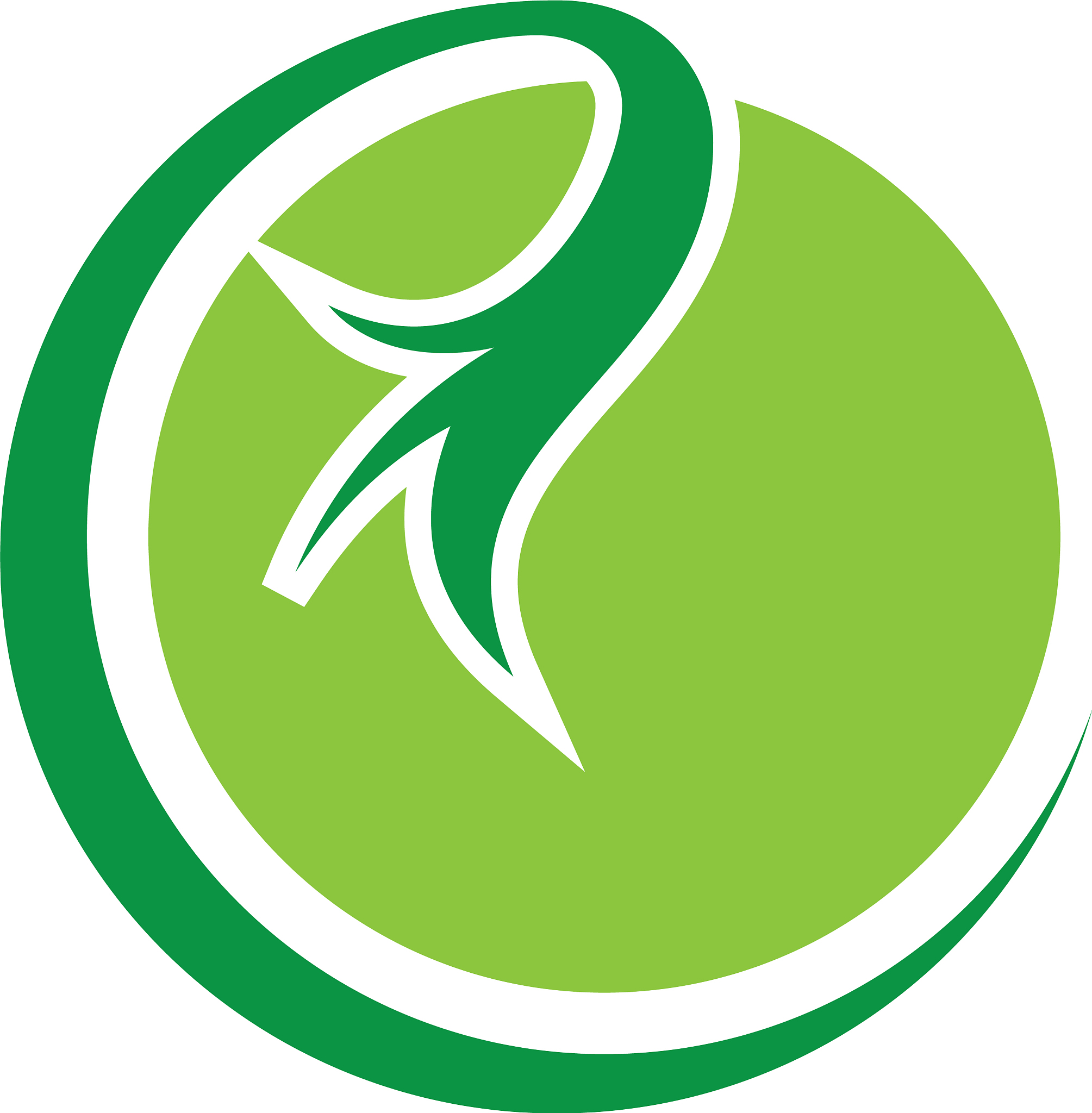 abstract circle leaf eco logo