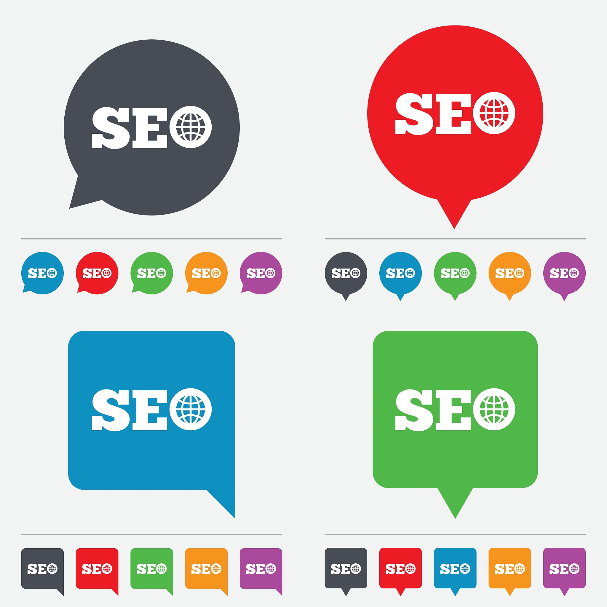 seo sign icon search engine optimization symbol
