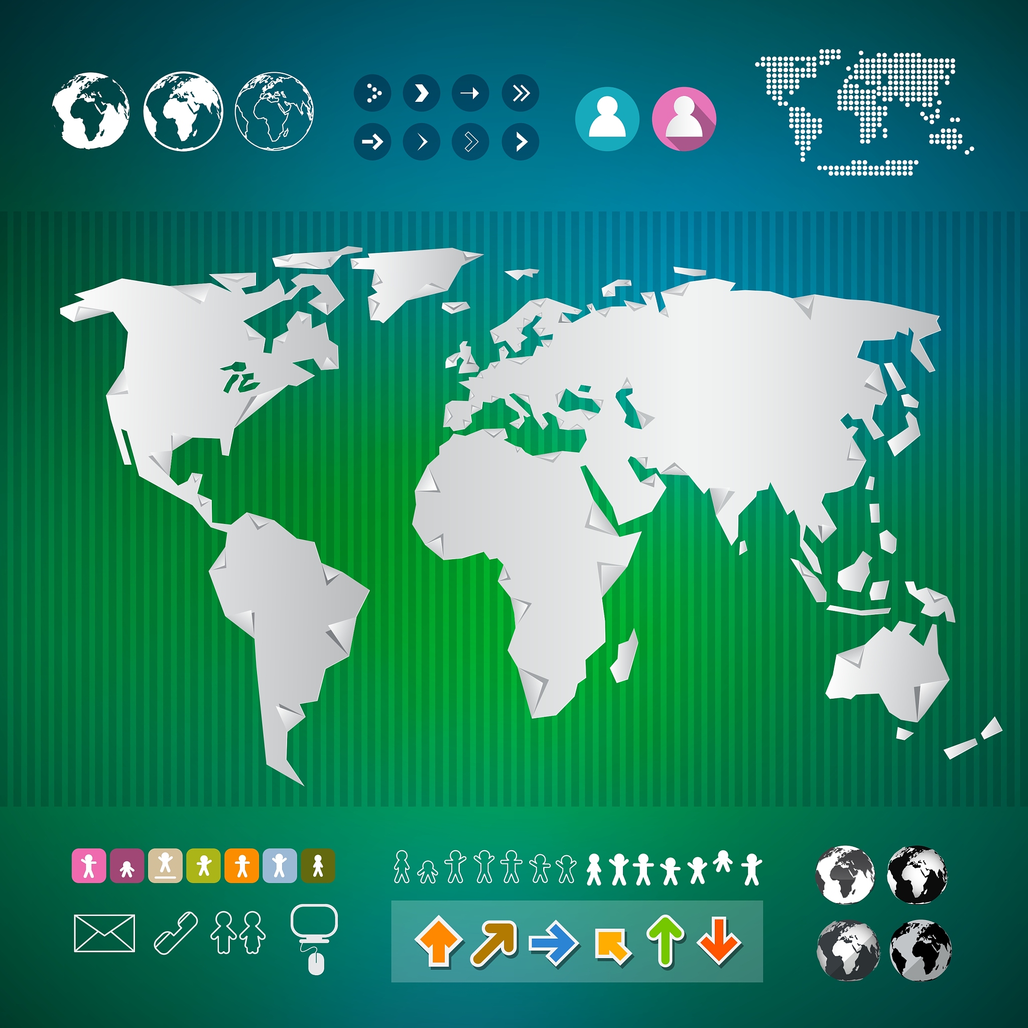 world map infographics template