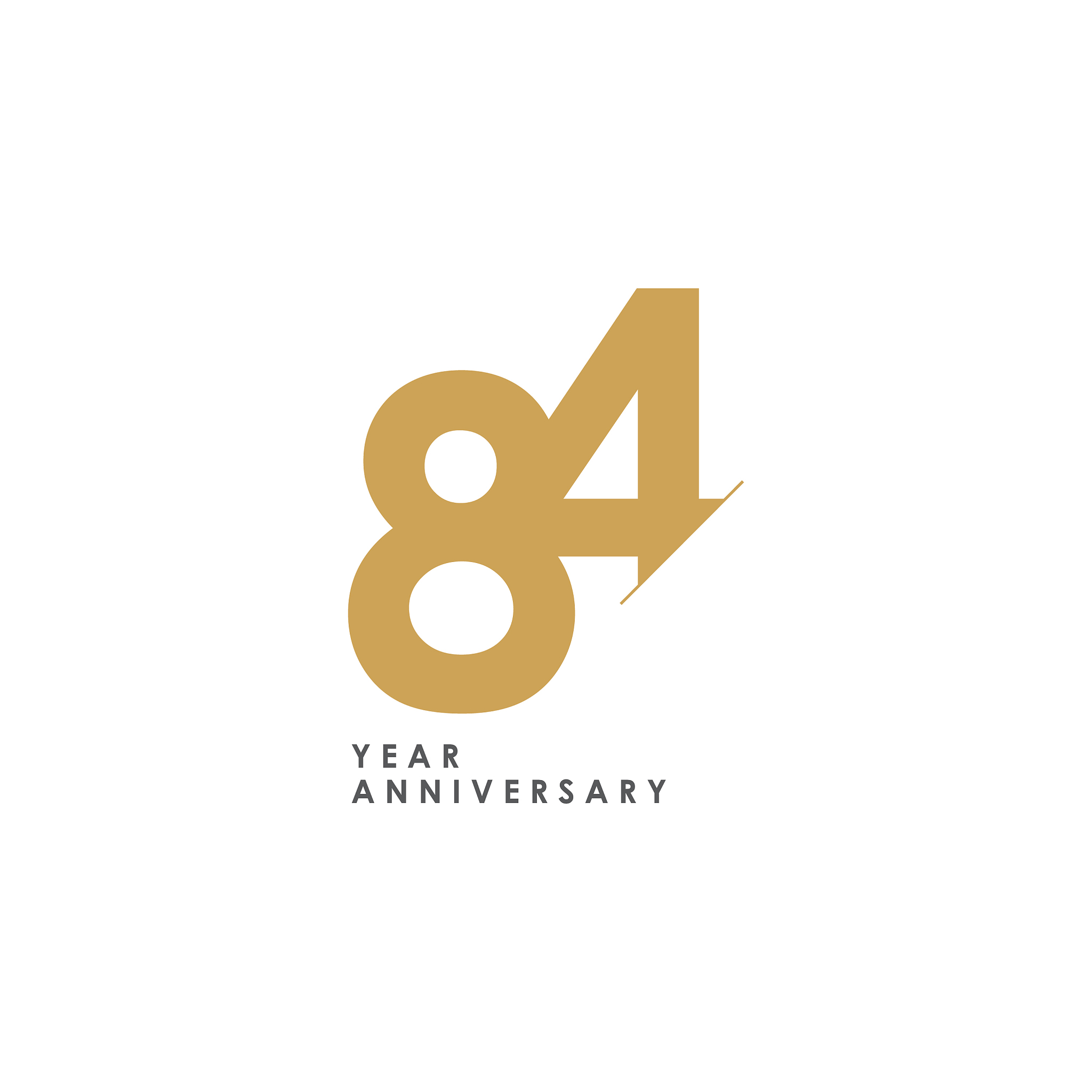 84 year anniversary template design
