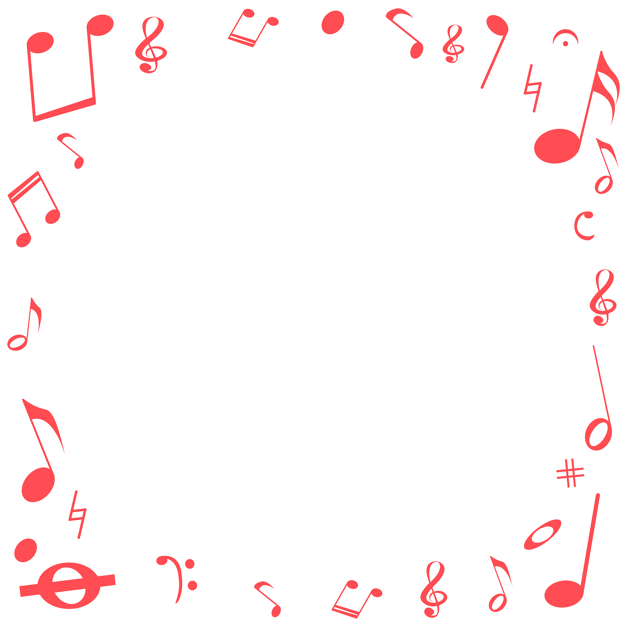 background with red music notes