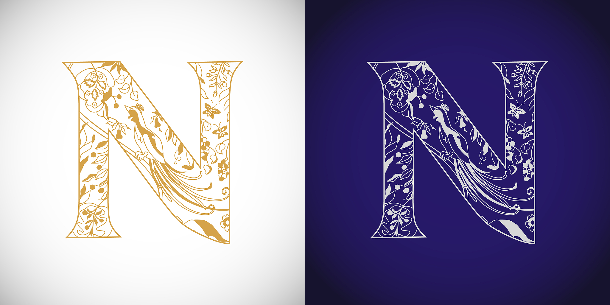 letter n branding identity logo