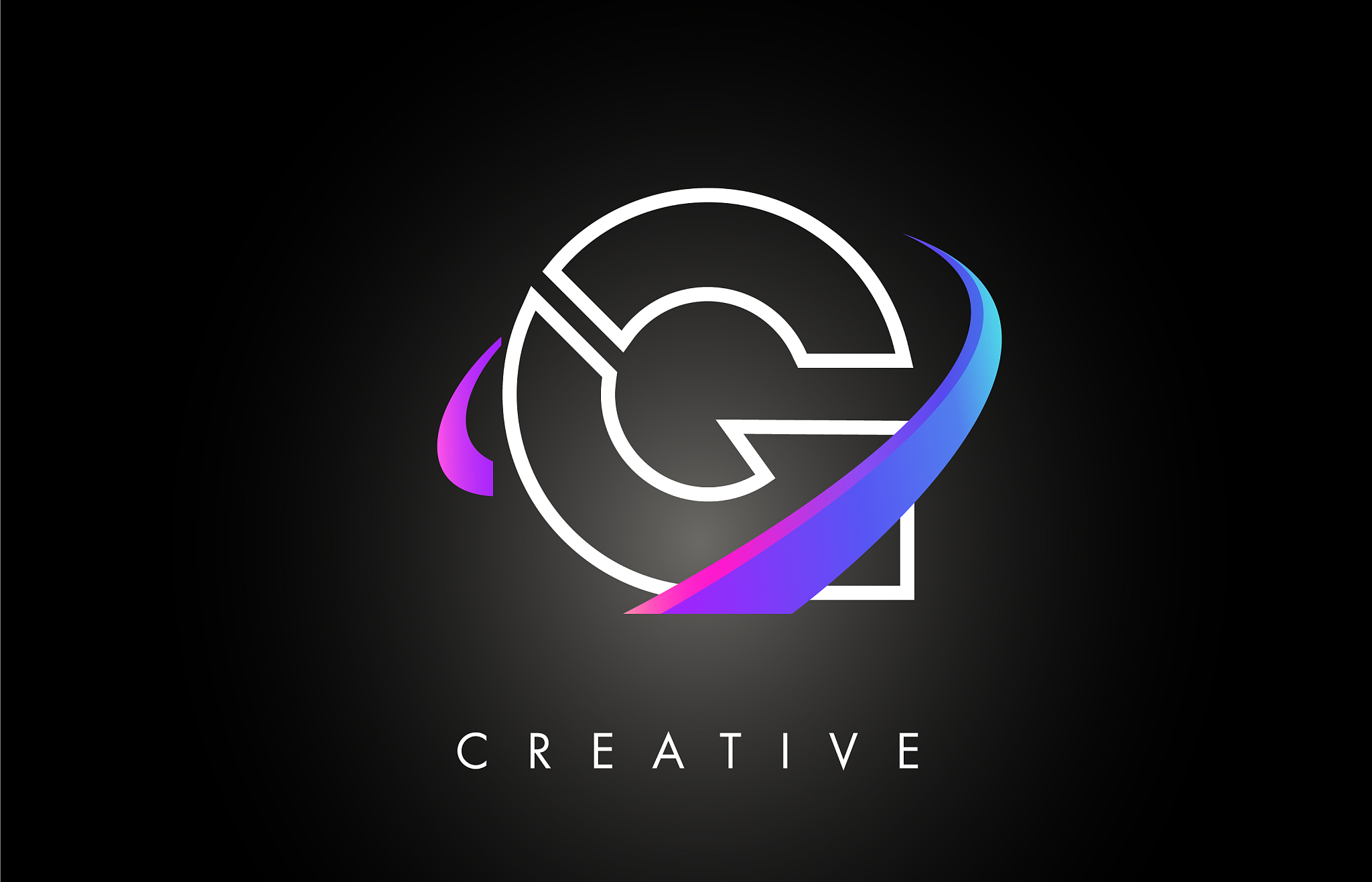 g trendy modern letter logo design monogram and