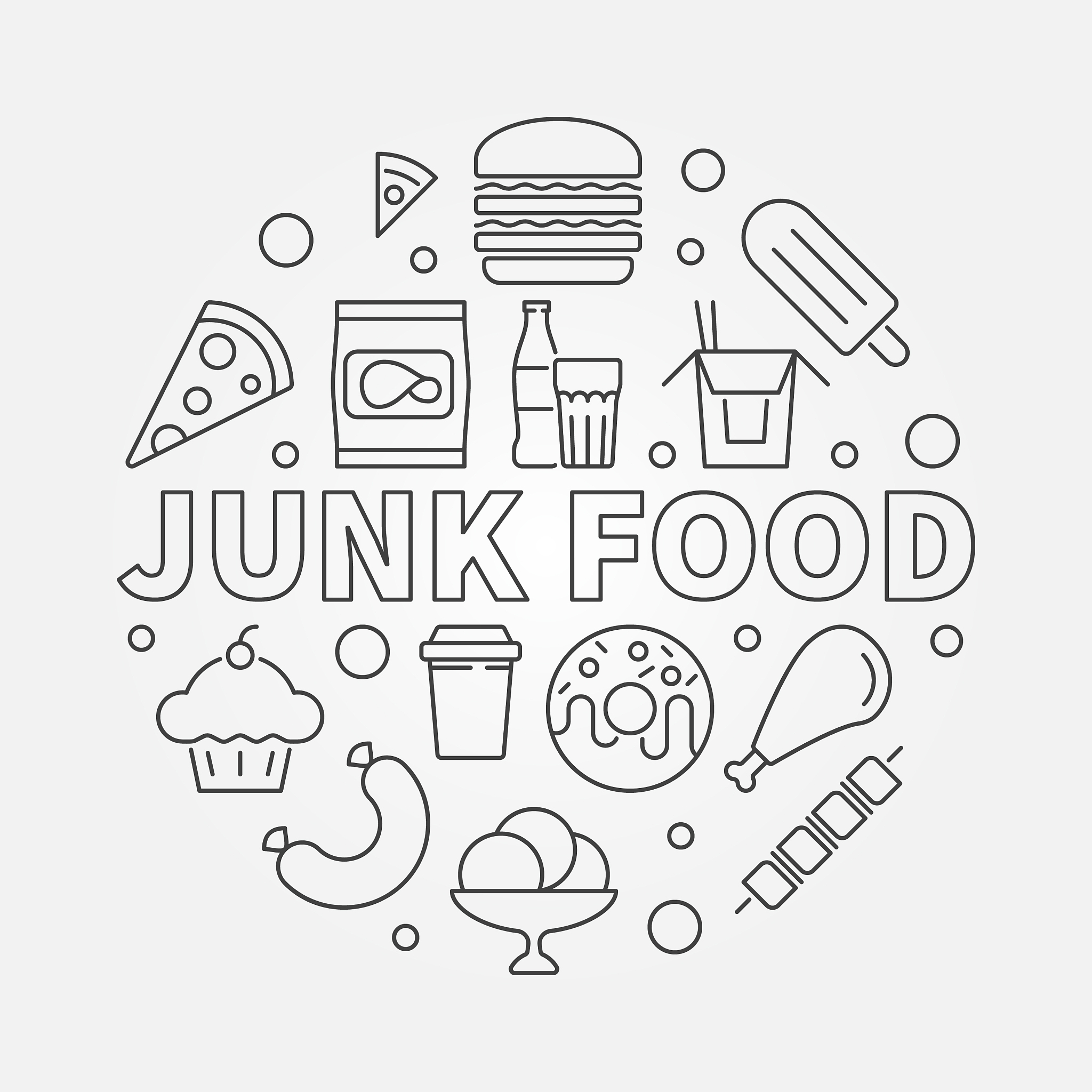 junk food round unhealthy