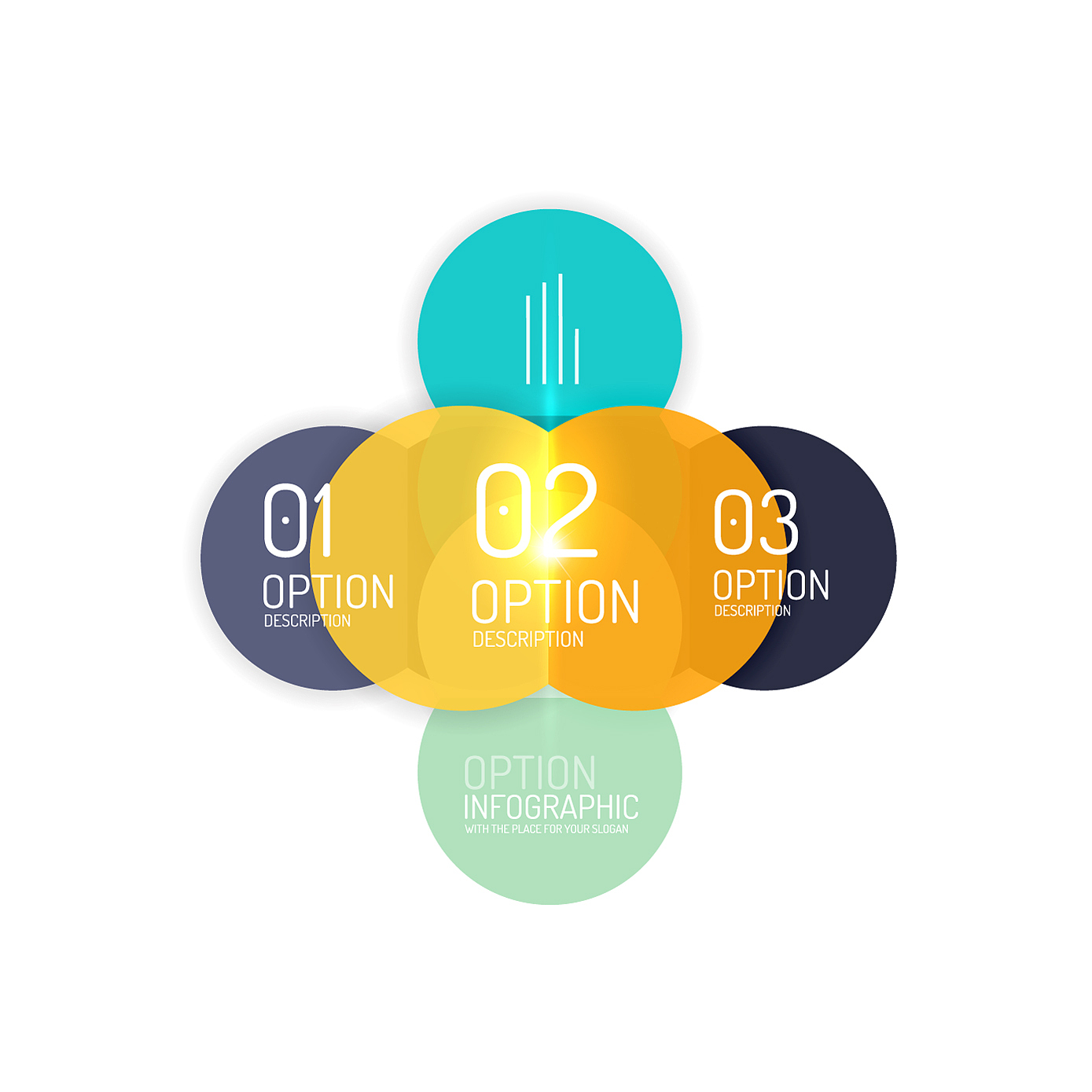 abstract business geometric infographics
