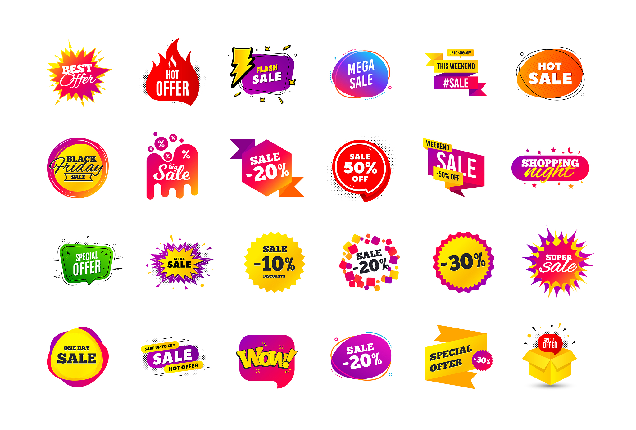 sale banner badge special offer discount tags