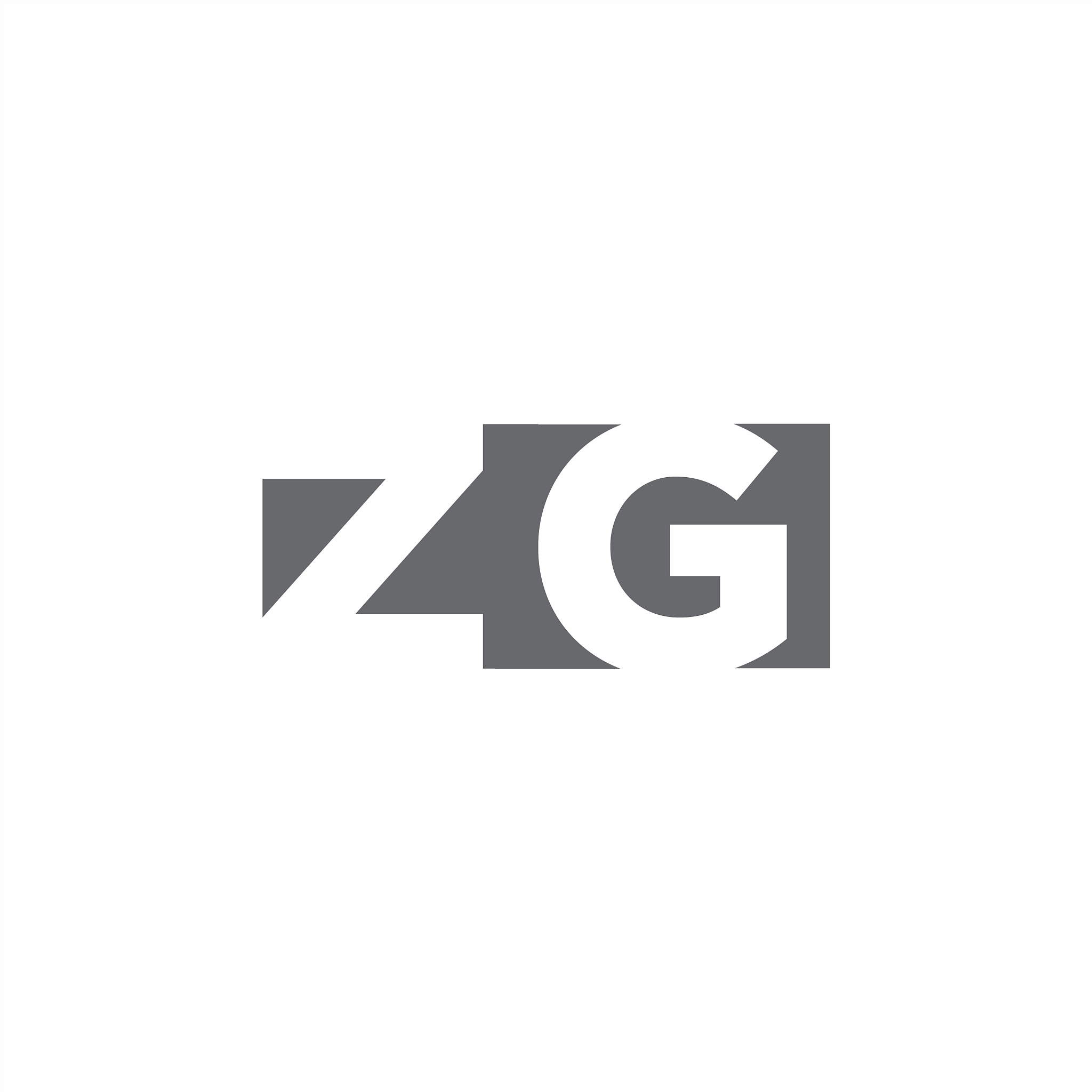 zg logo monogram with negative space style design