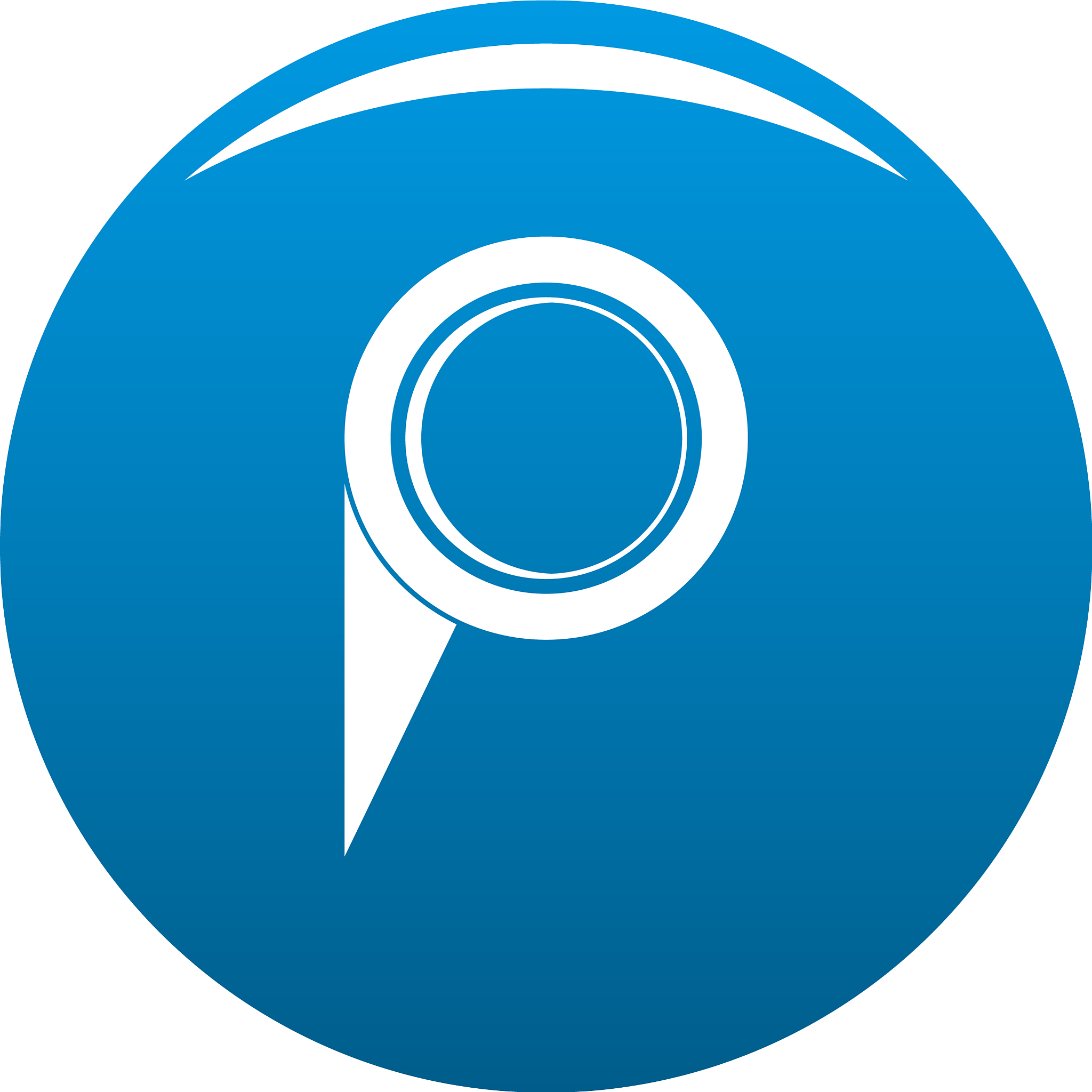 navigation pin icon blue