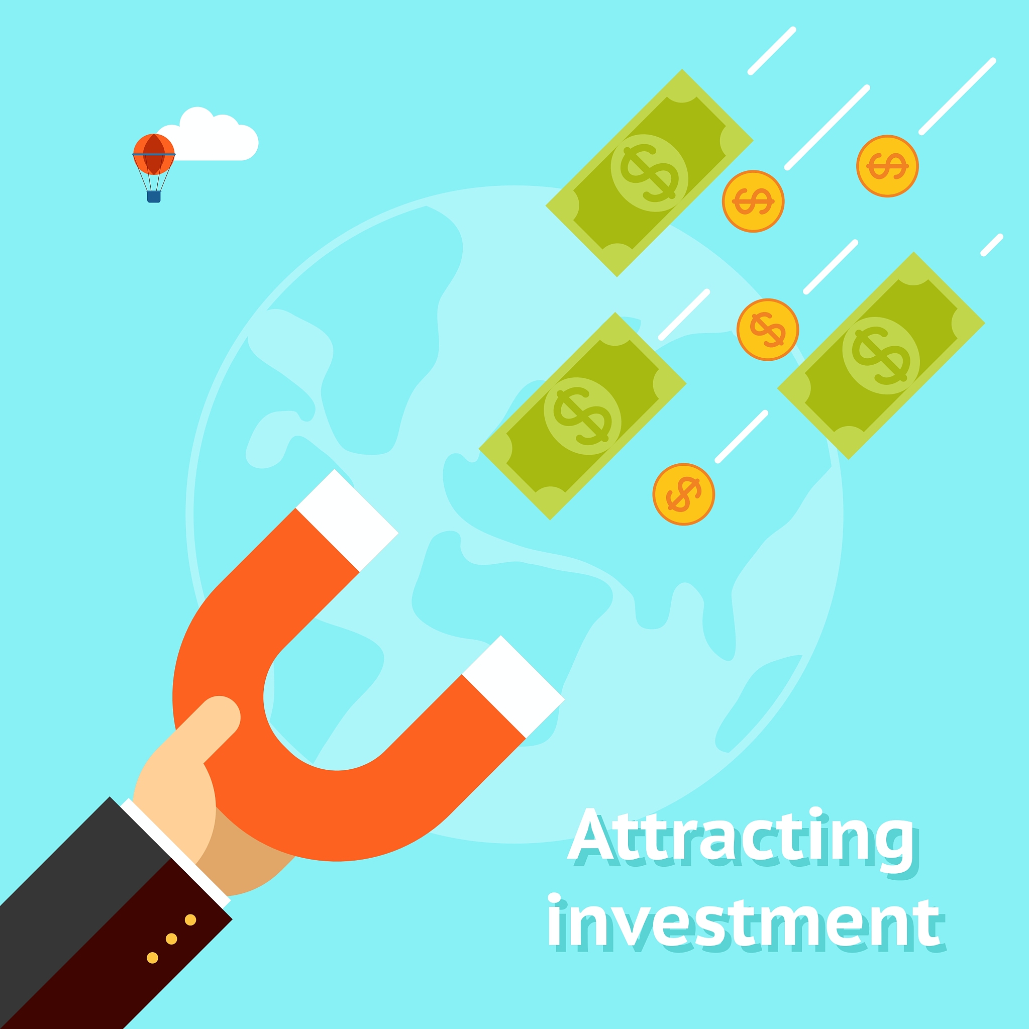 attracting investments concept