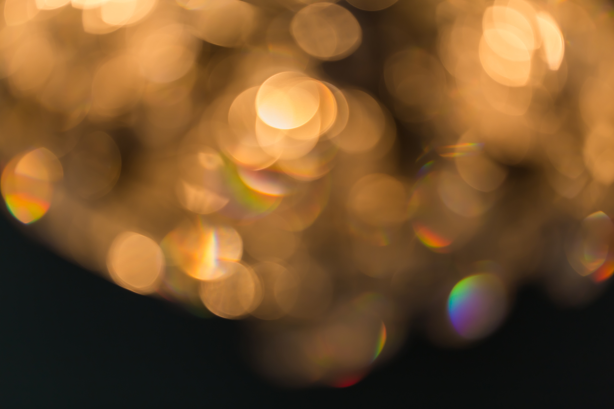 abstract background of golden bokeh