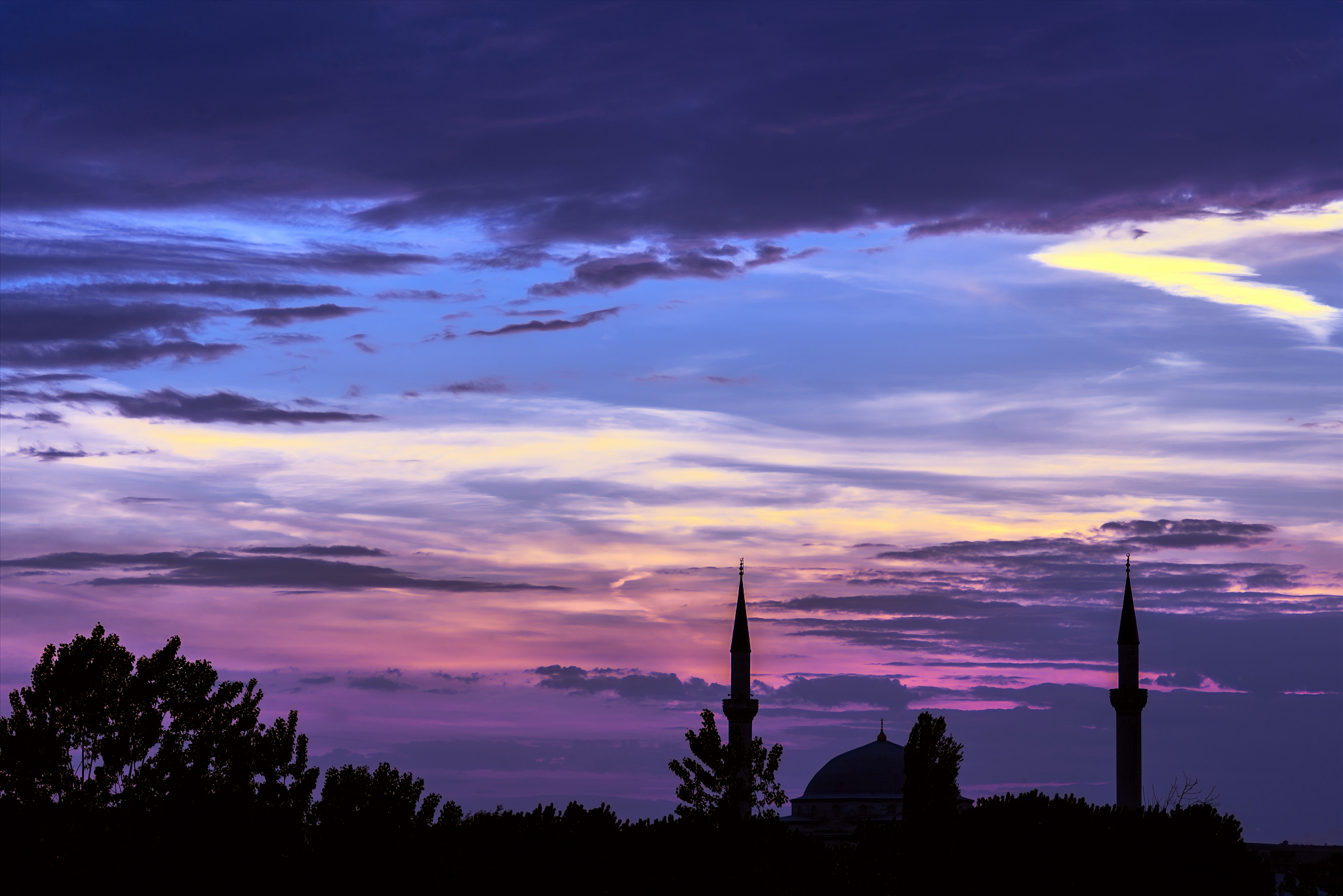 sunrise in selimiye clouds