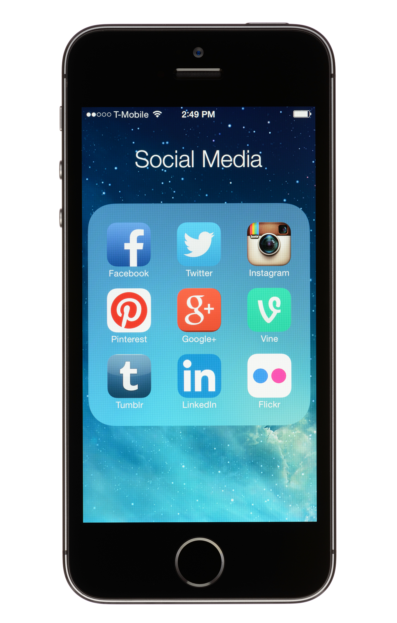 social media apps on an iphone 5s