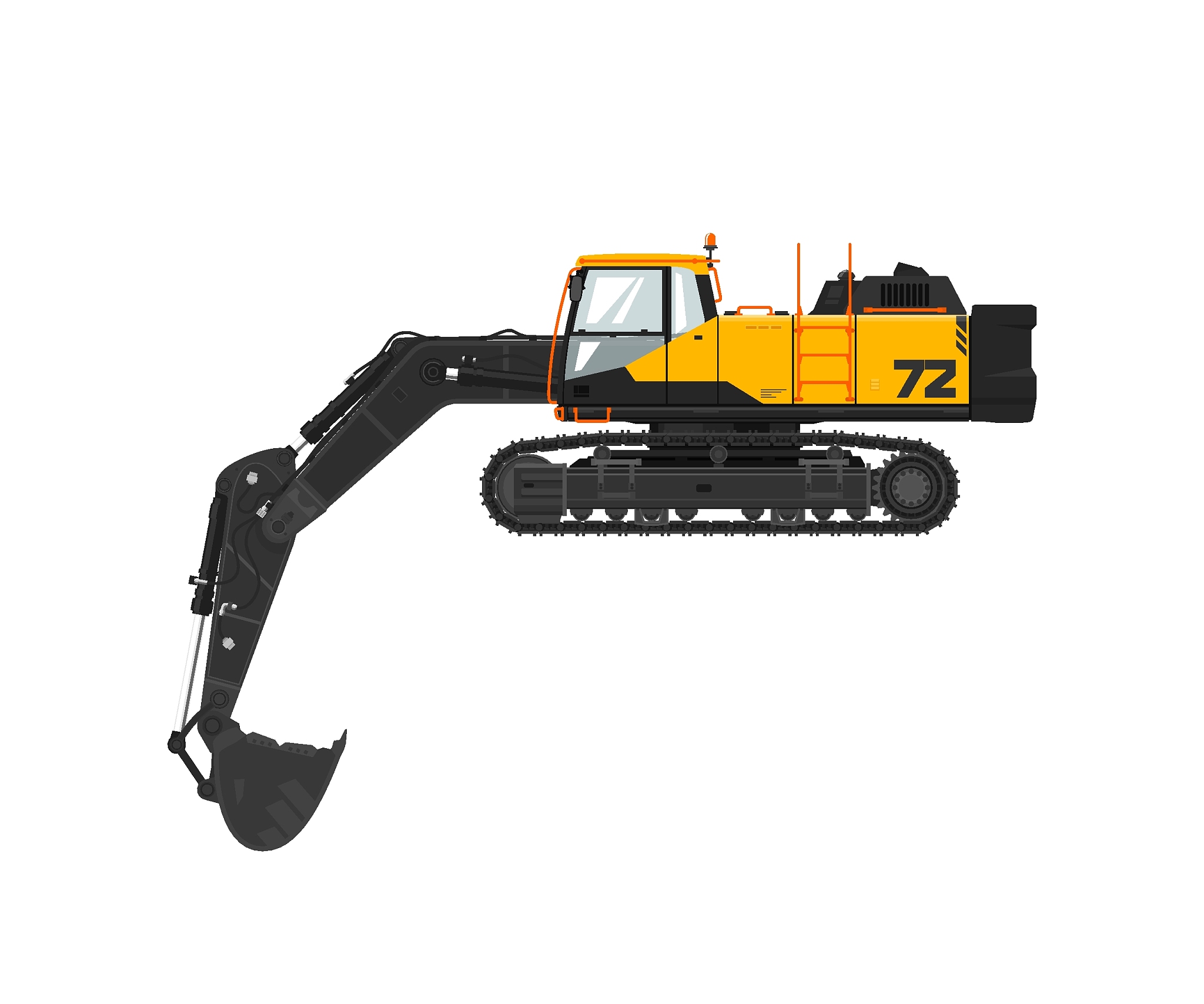 digger isolated on white background