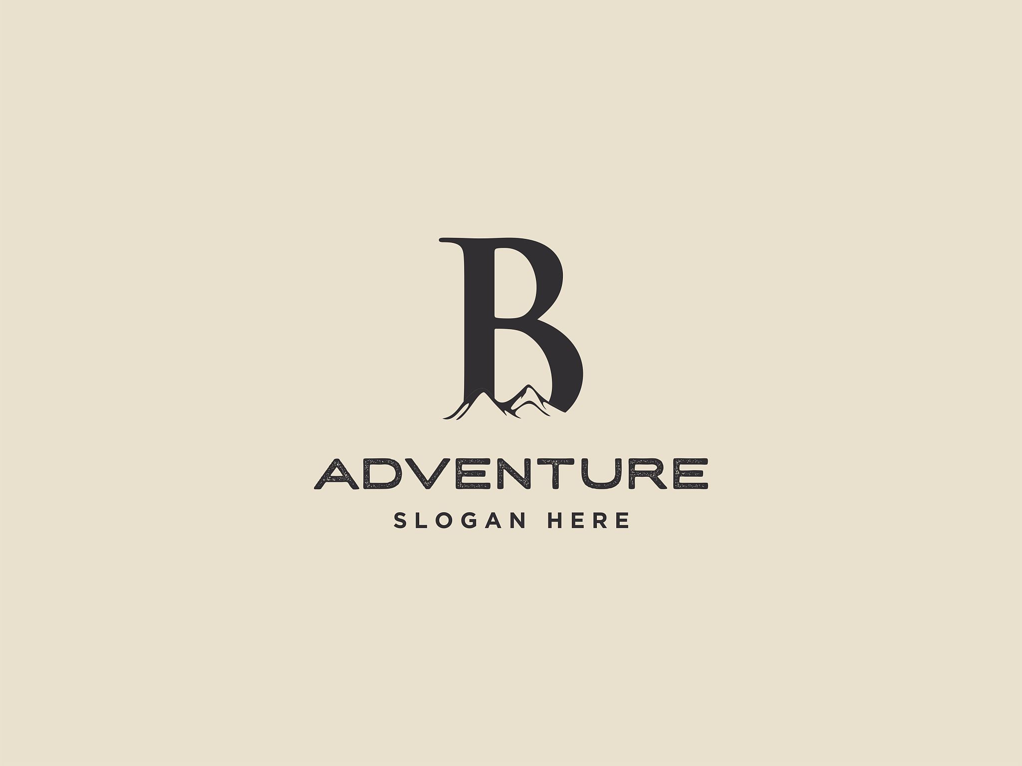 initial b mountain logo designs inspiration. design for a mounta
