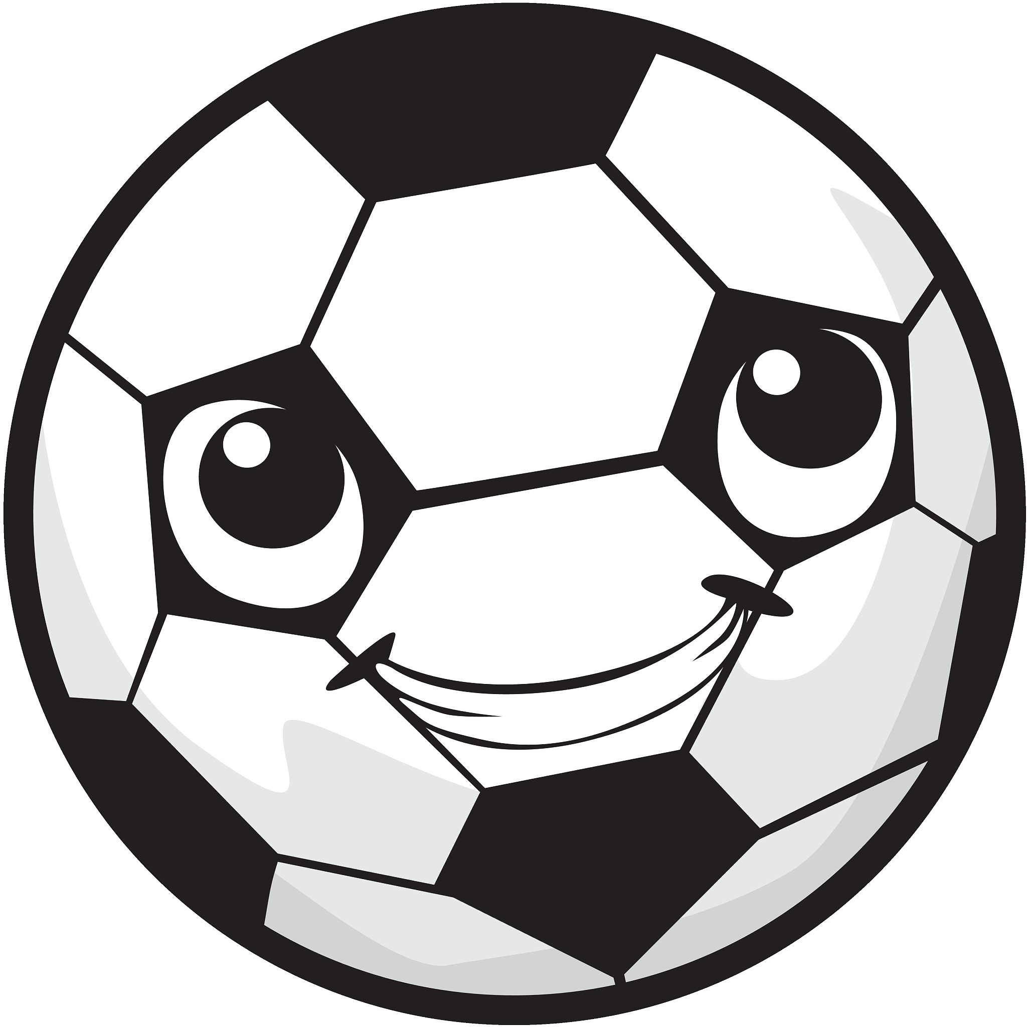 happy soccer ball