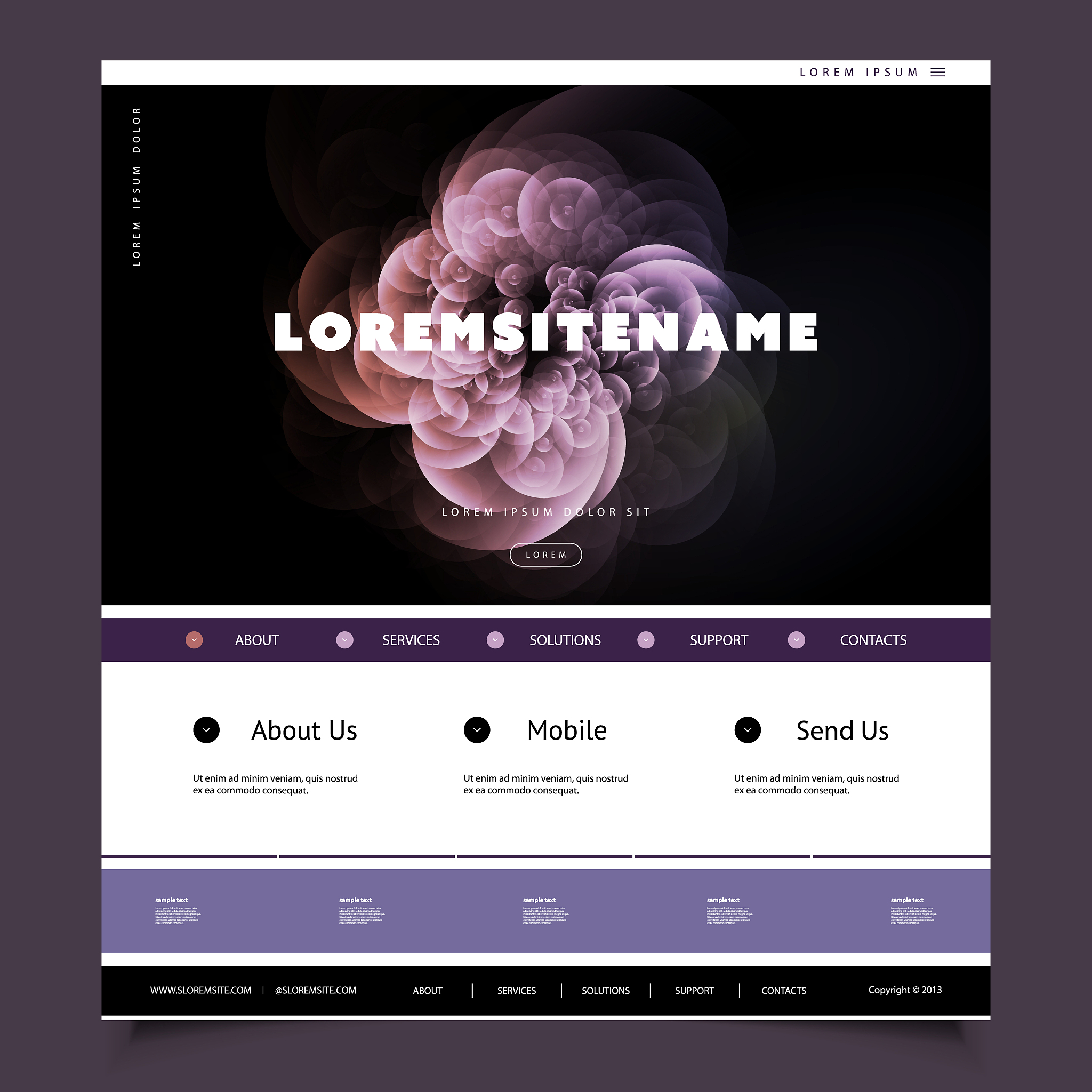 one page website template
