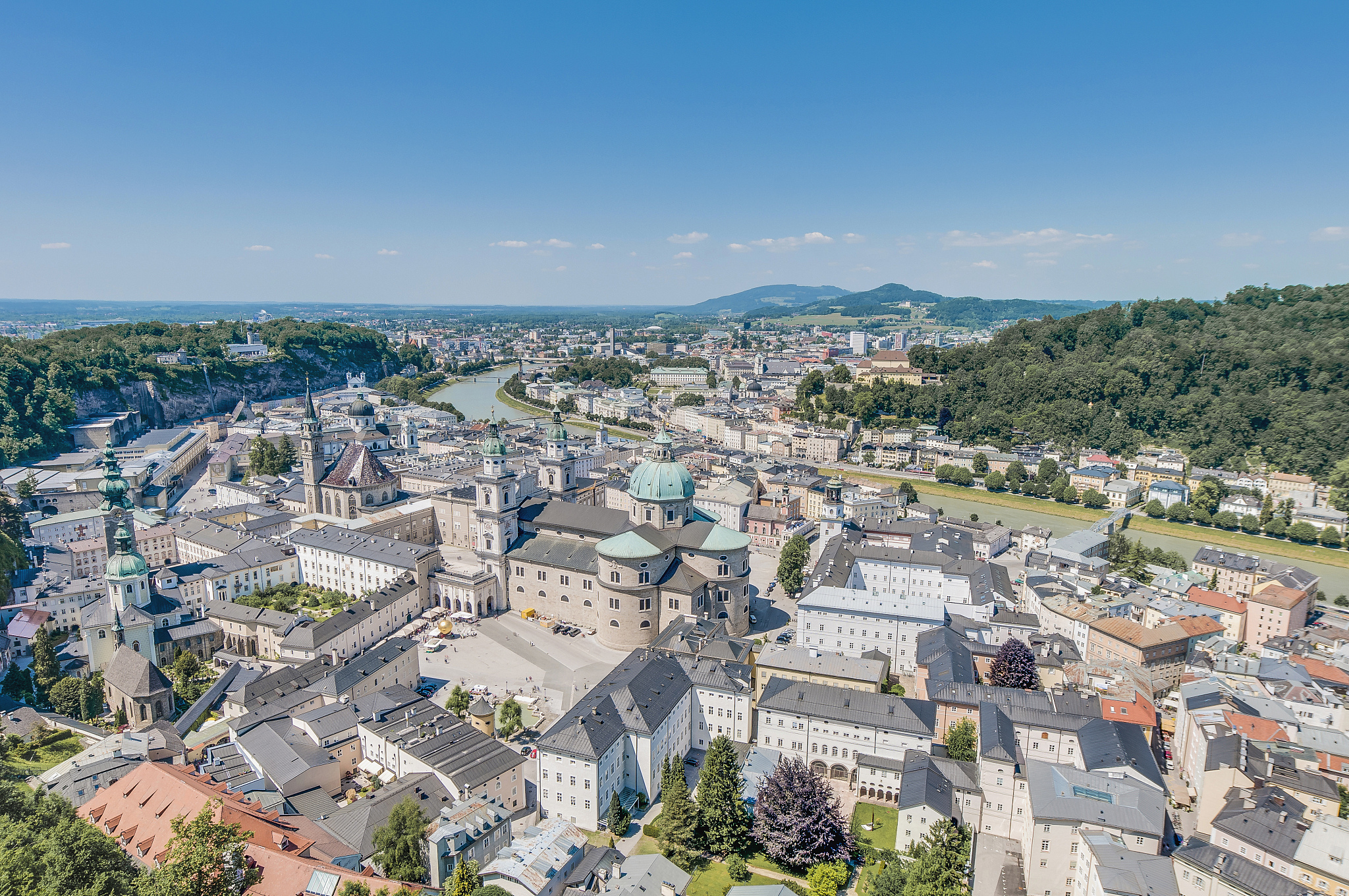 salzburg general view from salzburg fortress (festung hohenzalsb