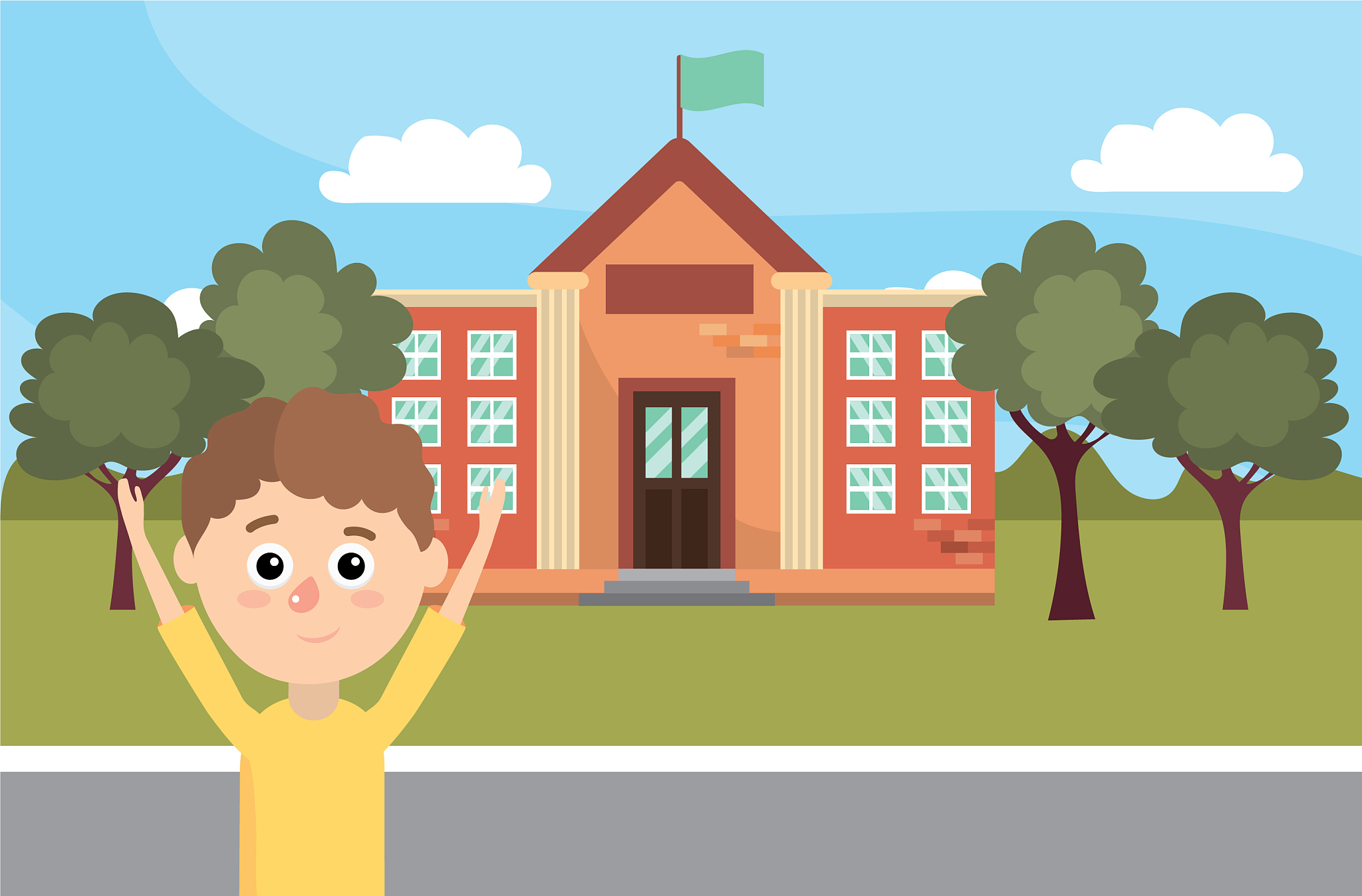 elementary school cartoon