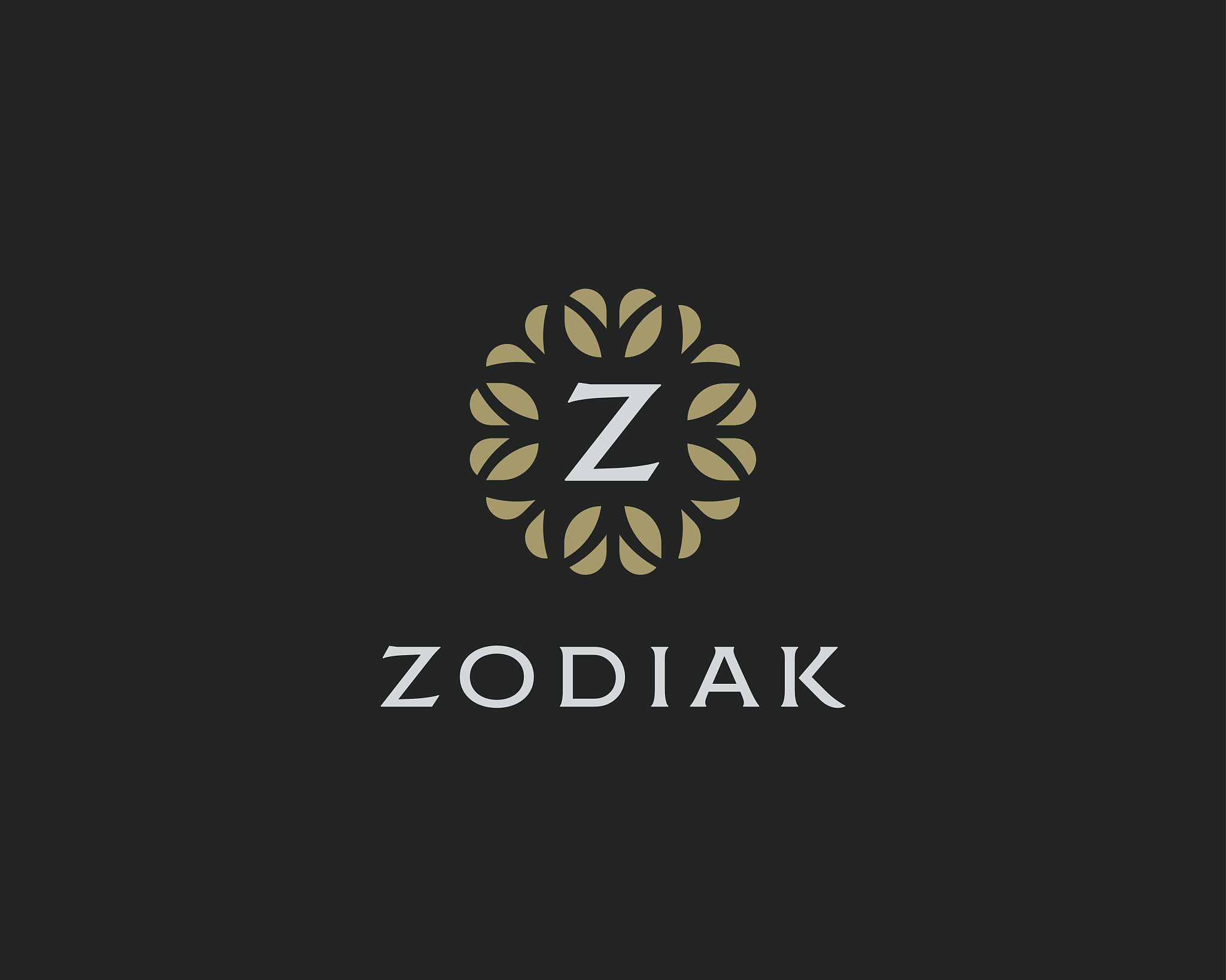 premium monogram letter z initials logo. universal symbol icon v