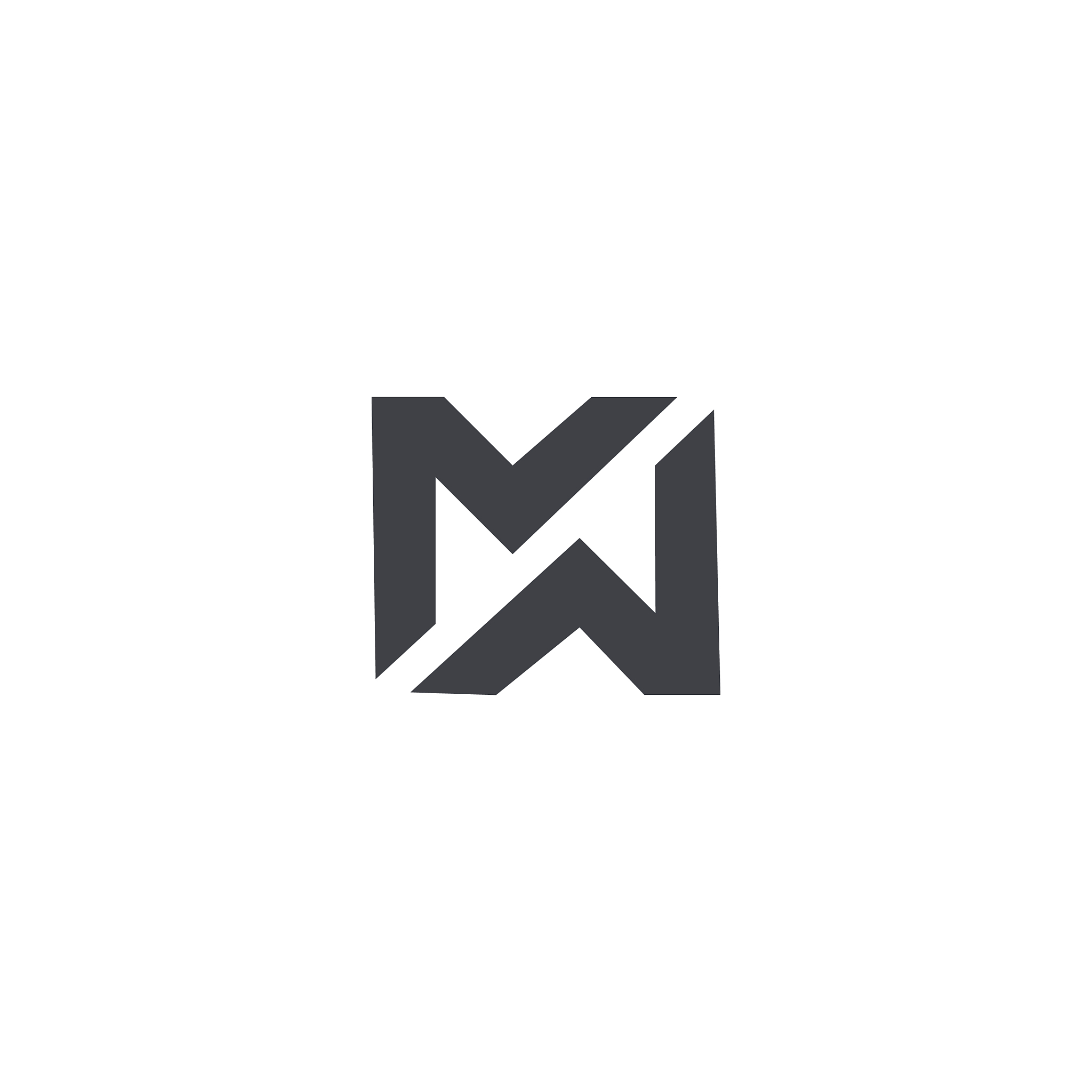 initial letter mn or nm logo design template
