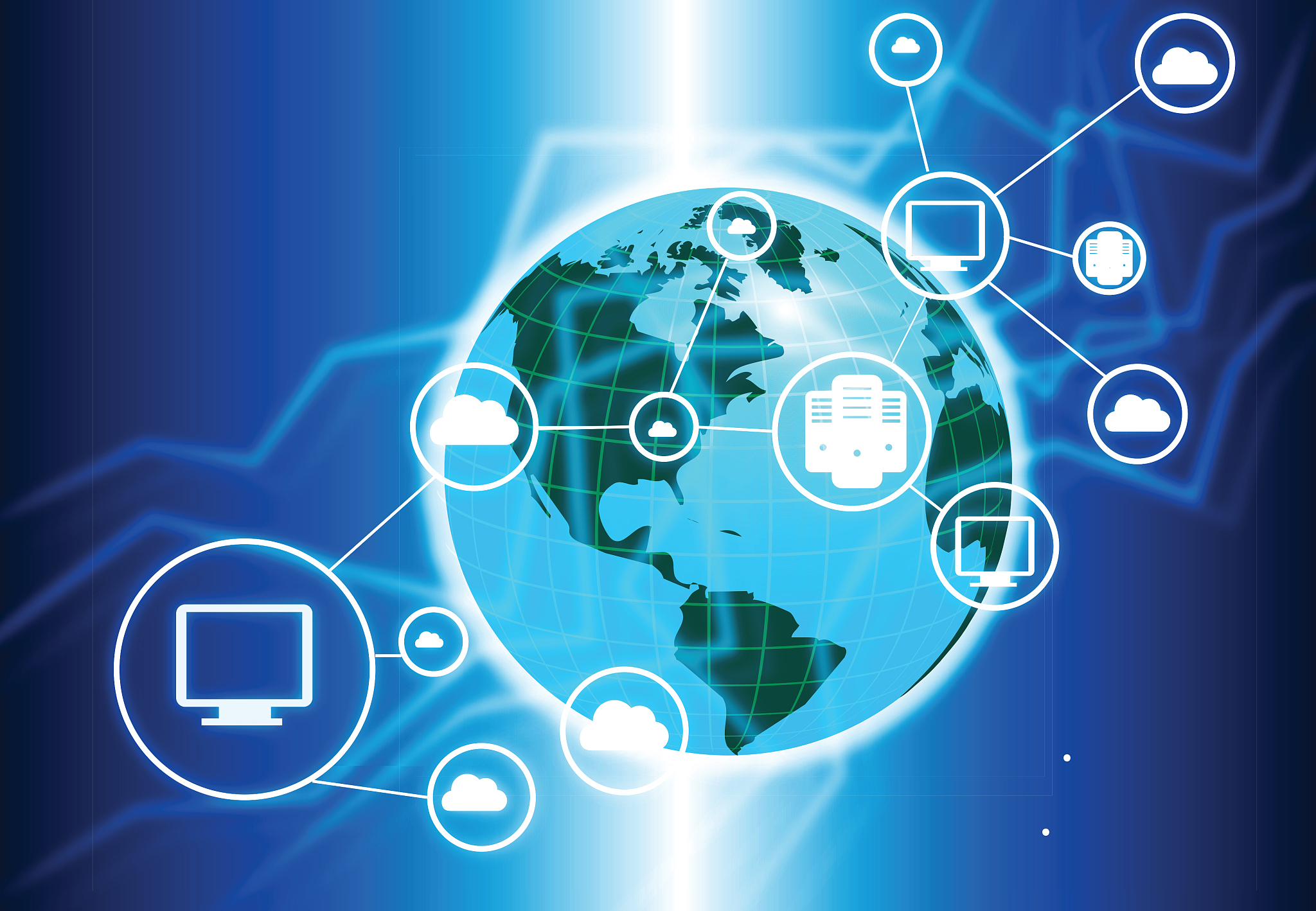 global computer network technology background