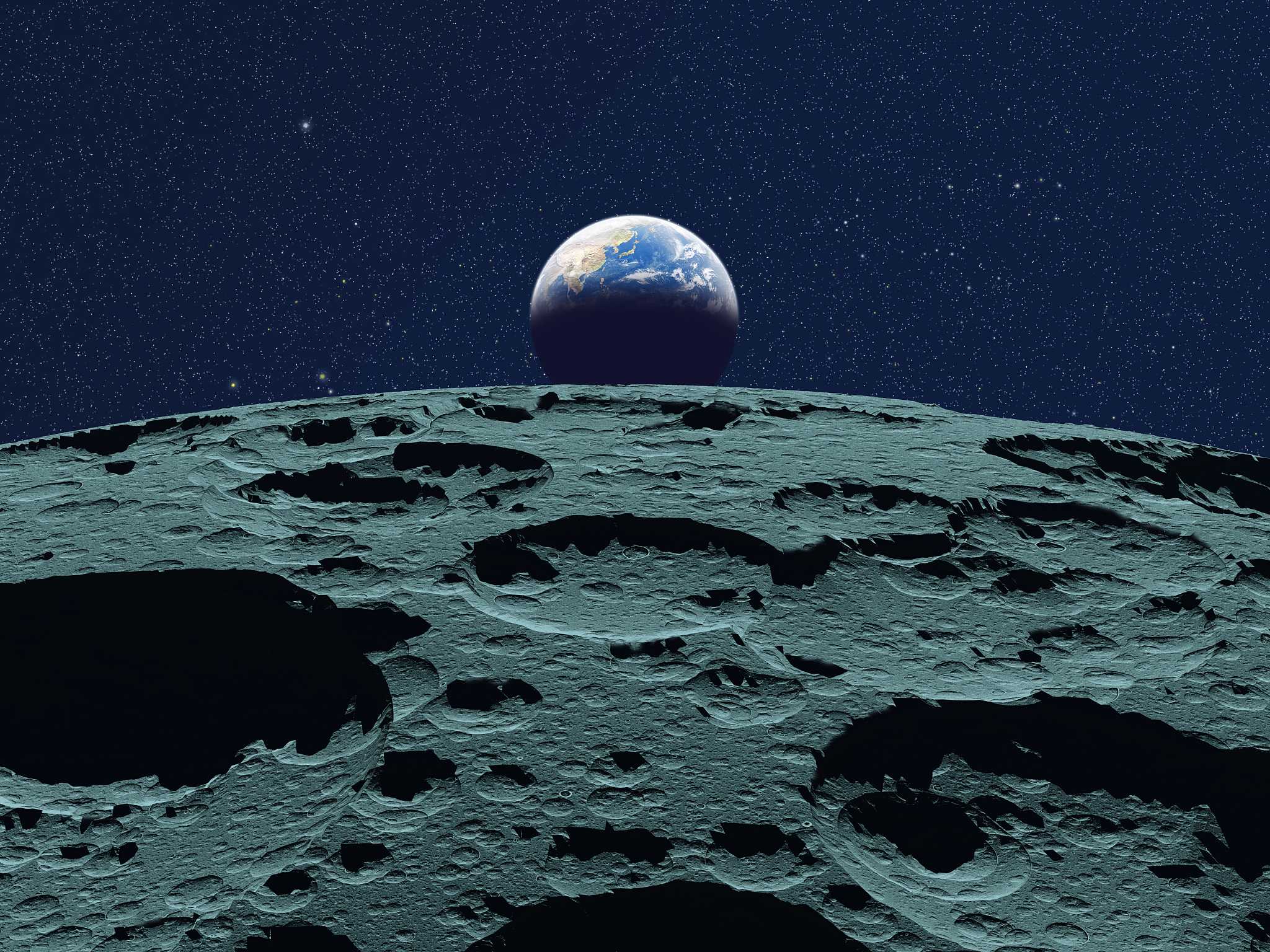 月球上看地球有多大？与地球上看月球一样吗？