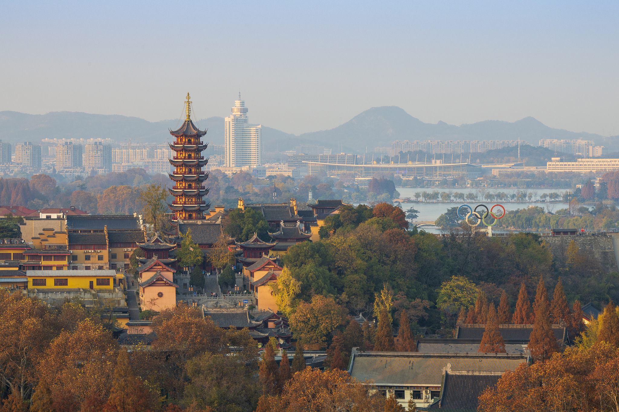 秋天的鸡鸣寺,江苏南京