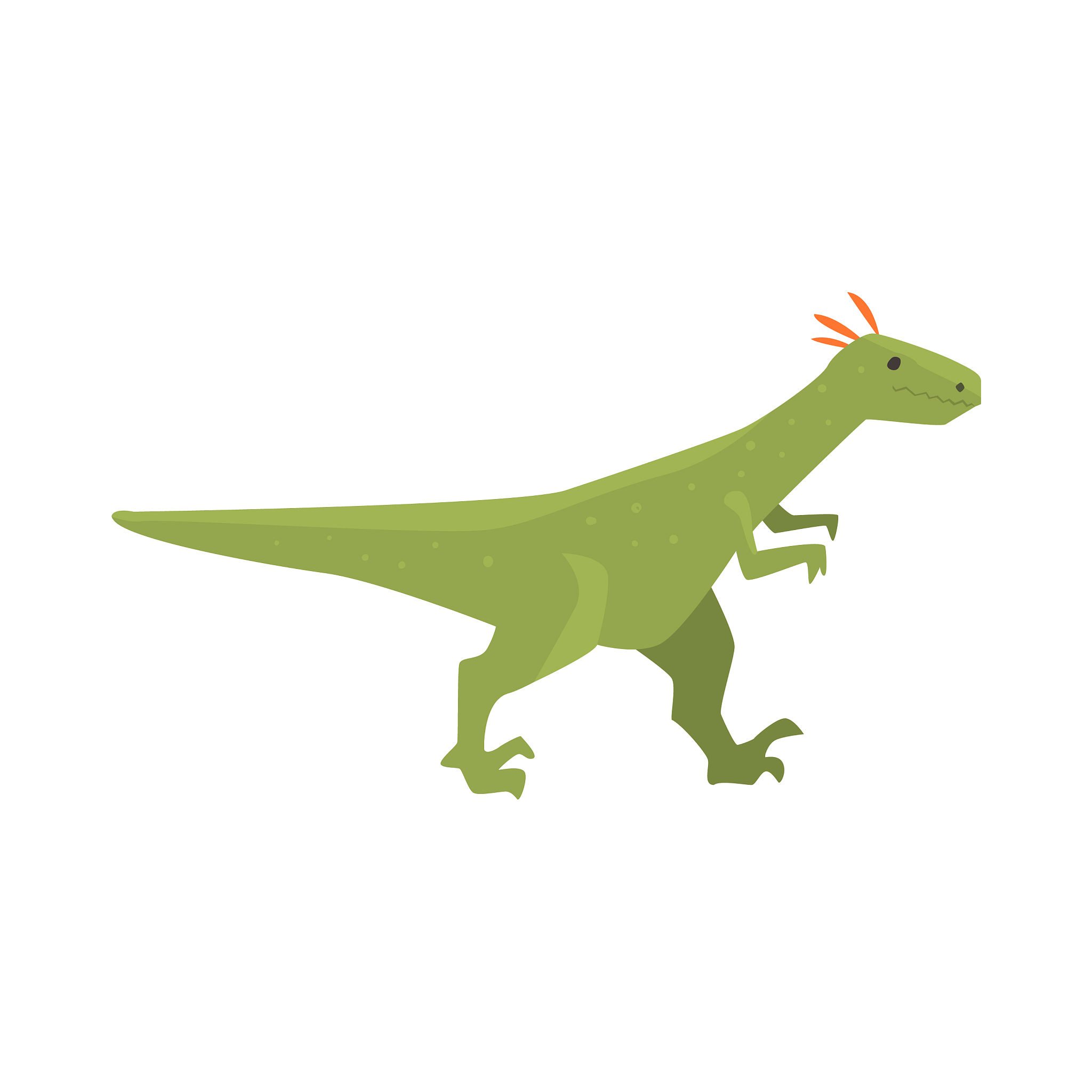 cute cartoon green dinosaur character jurassic
