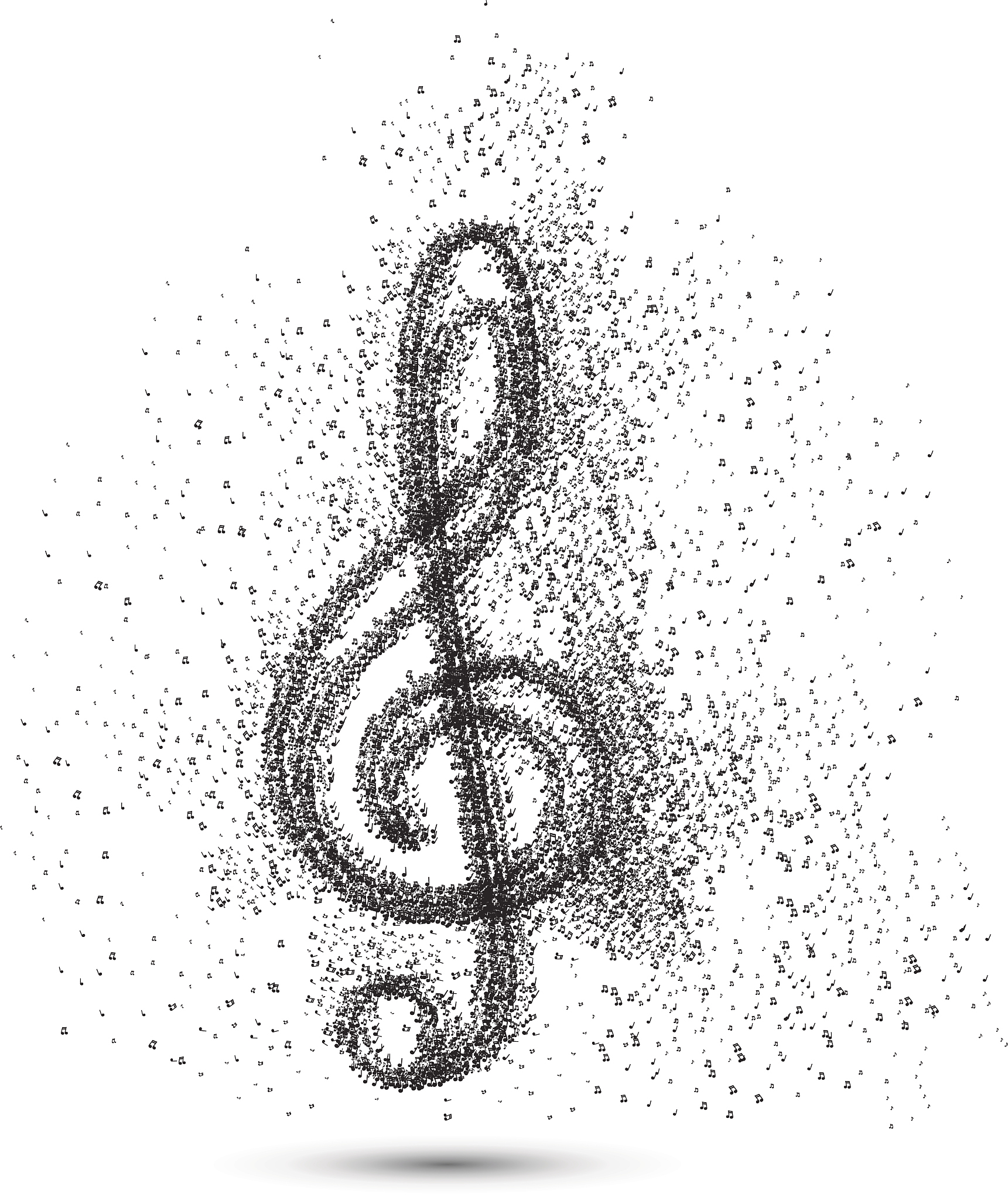 music note icon art background