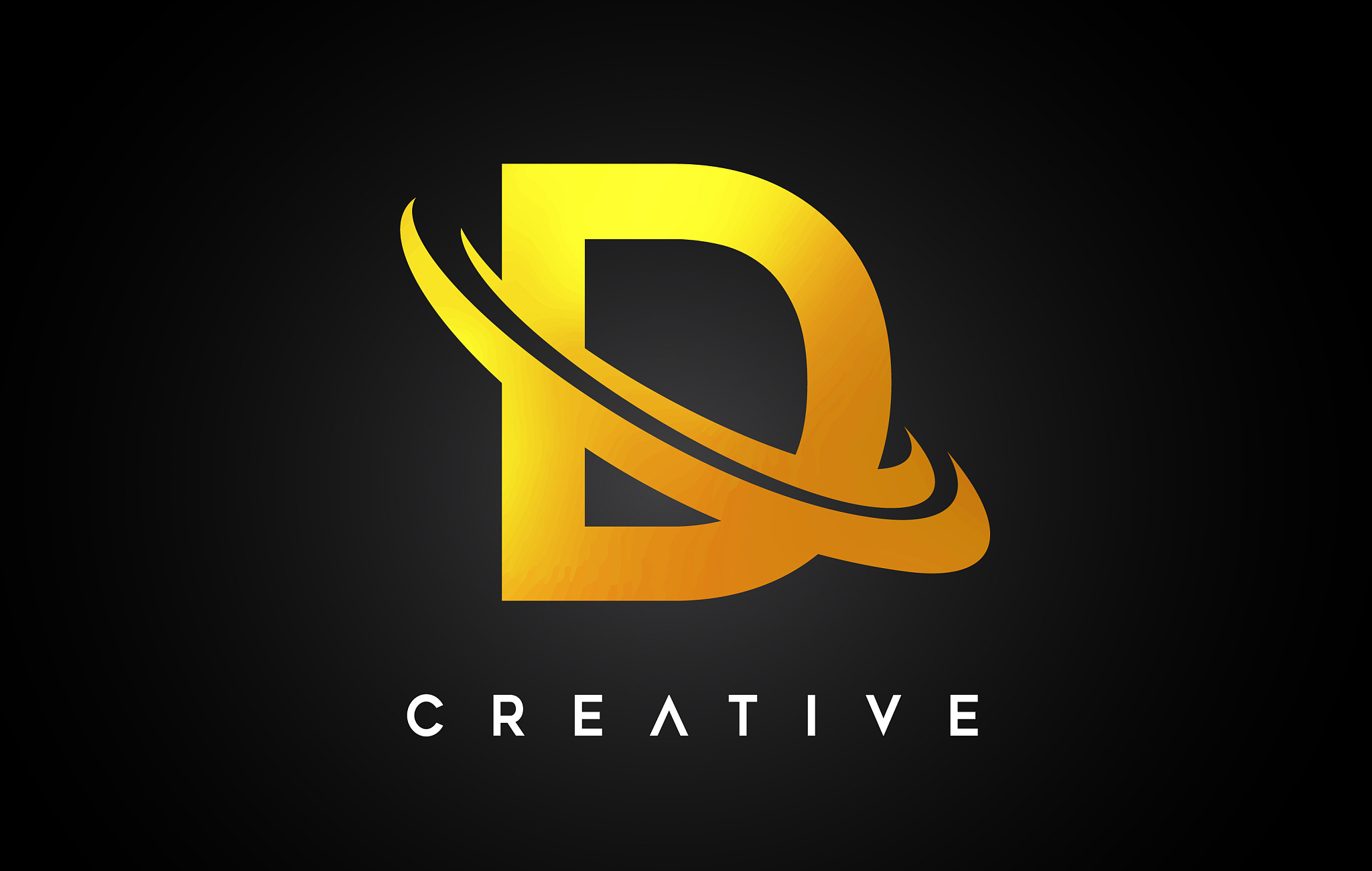 golden letter d logo d letter design with golden