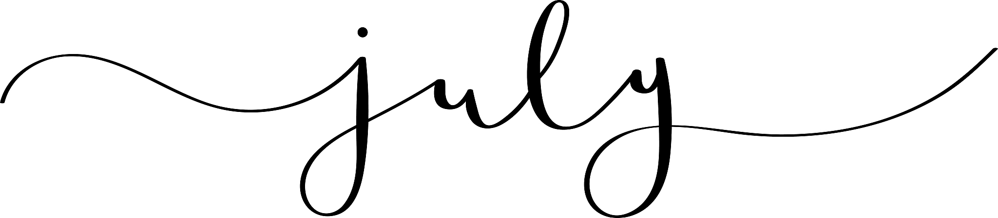 july vector brush calligraphy banner