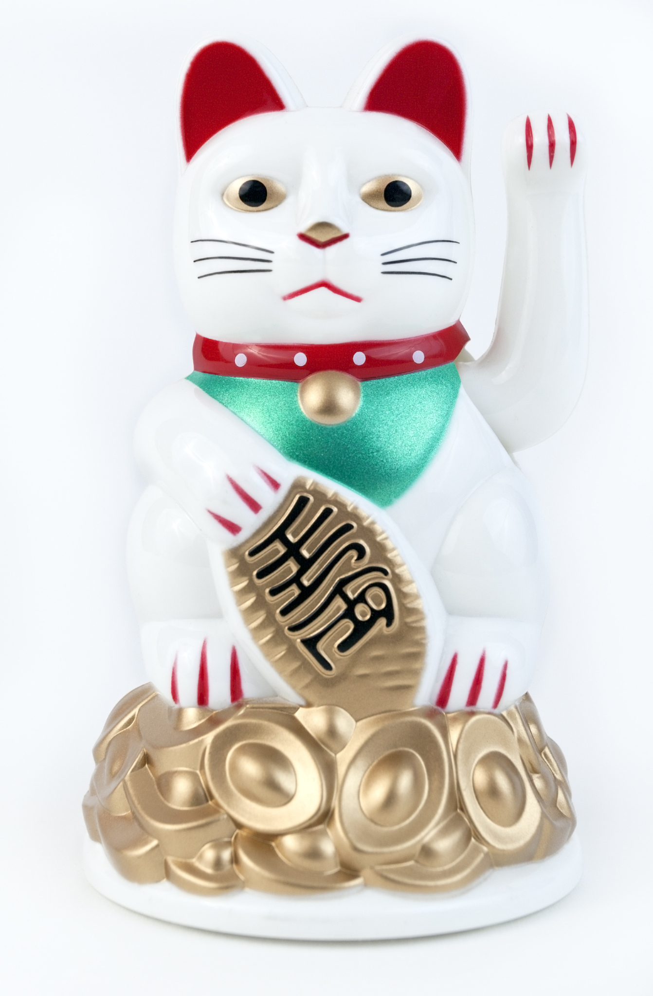 我想把猫的形象和招财、御守的概念结合你有什么好点子吗？
