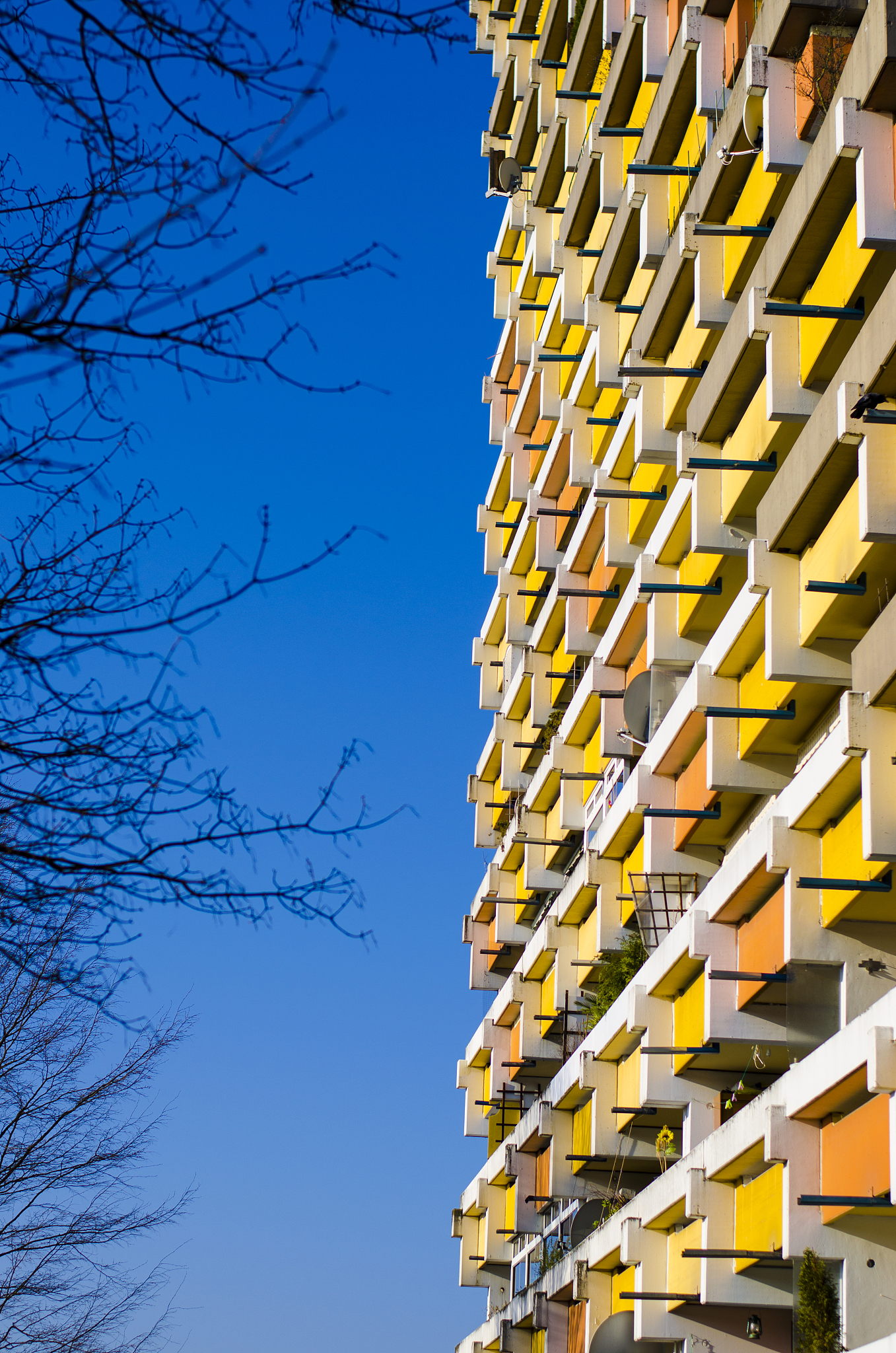colourful apartment block
