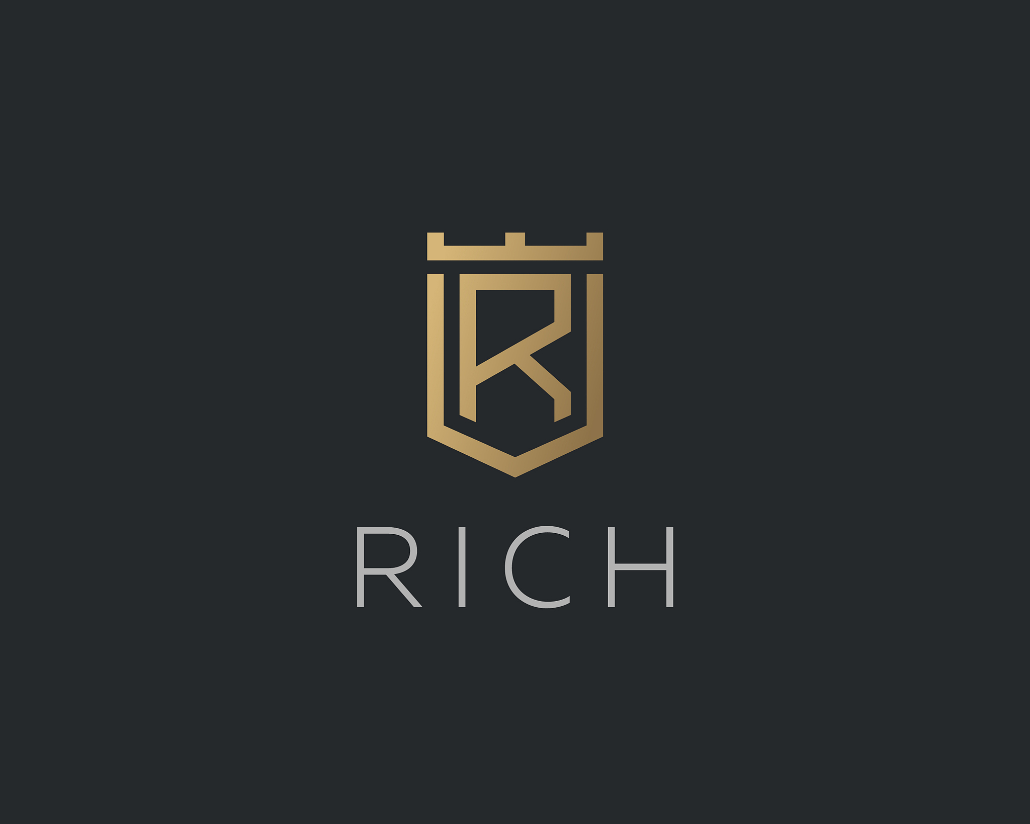 premium monogram letter r initials logotype