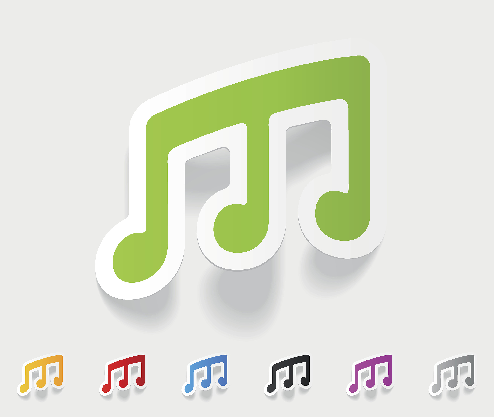 realistic design element. musical note