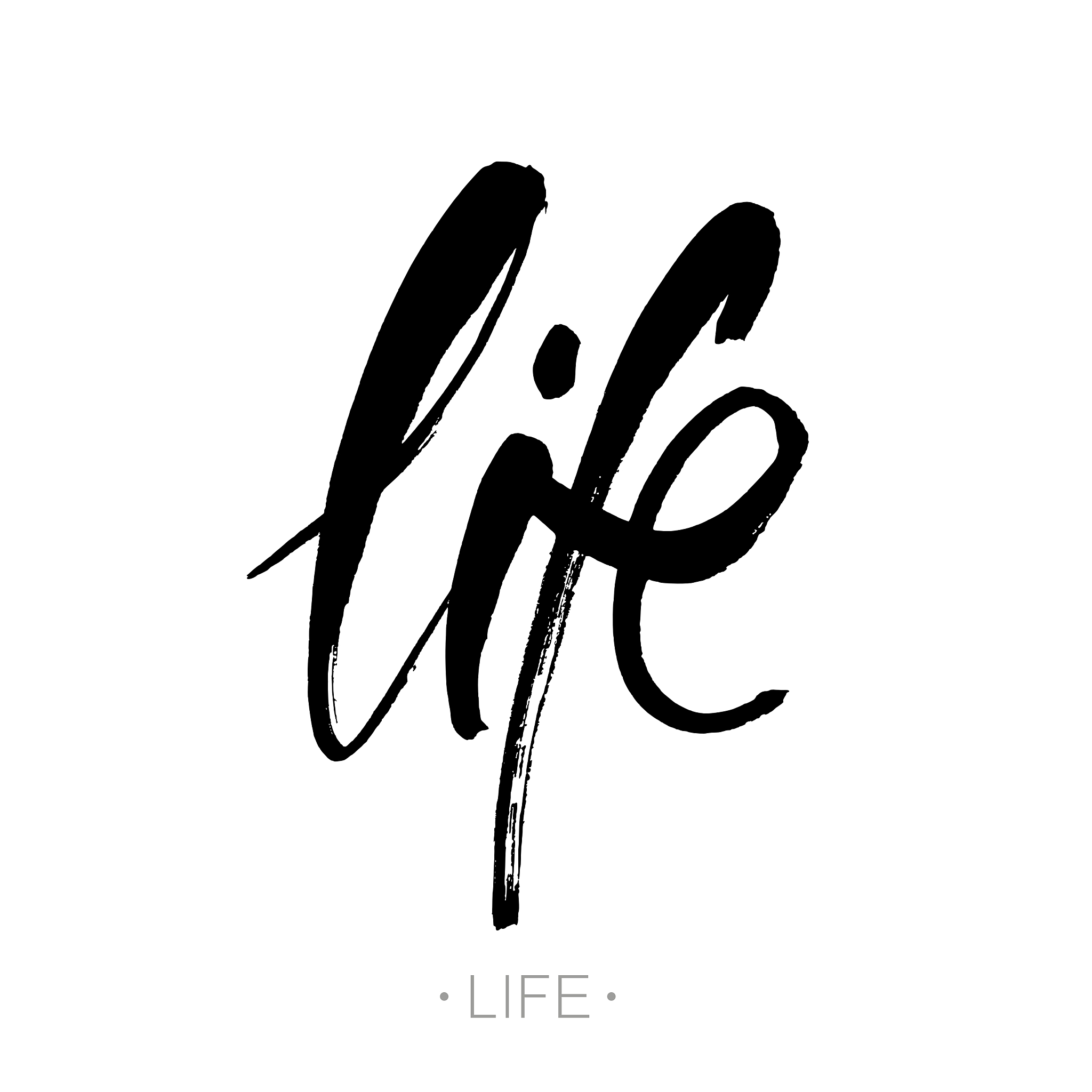 life lettering template