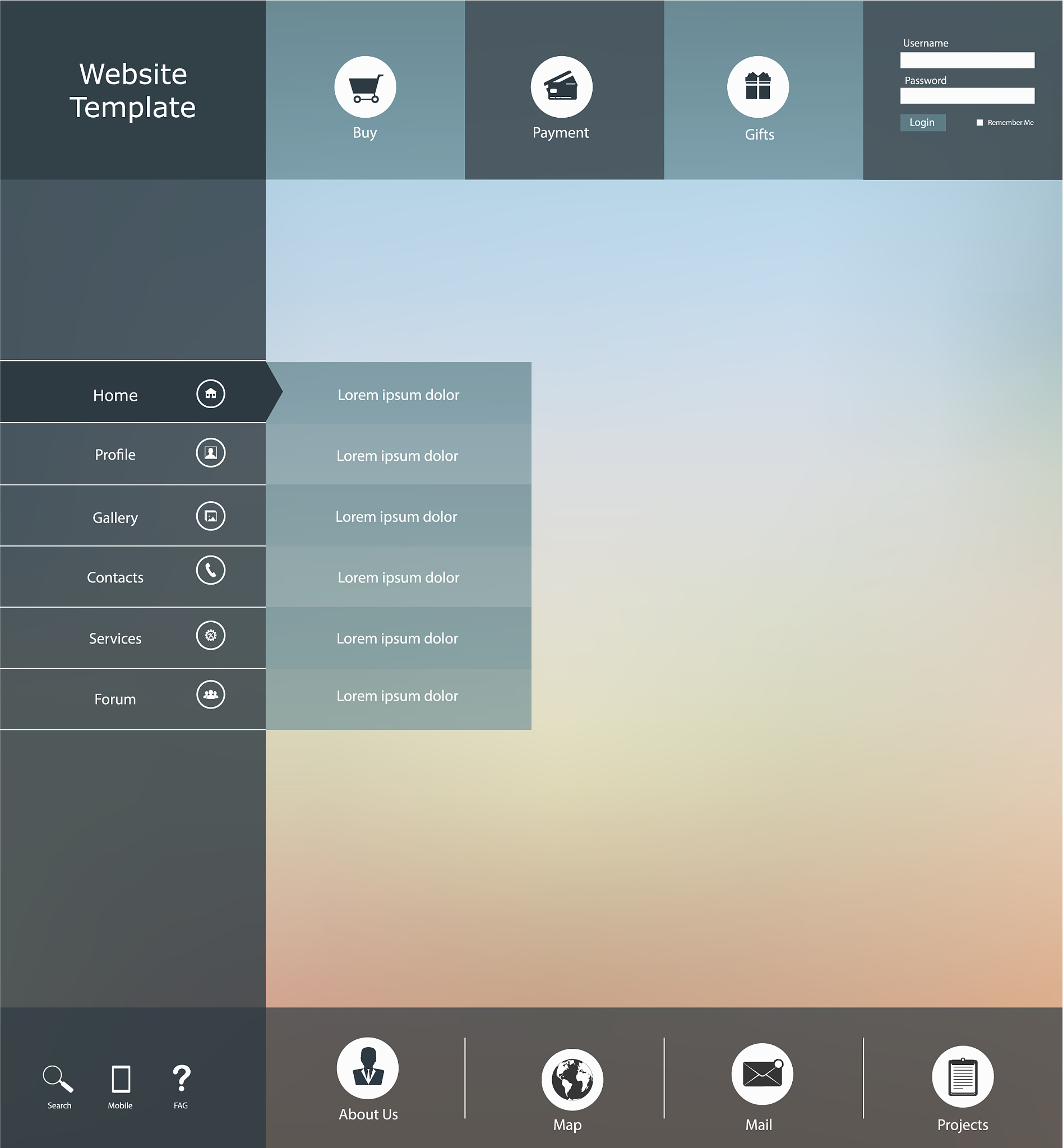 website template design