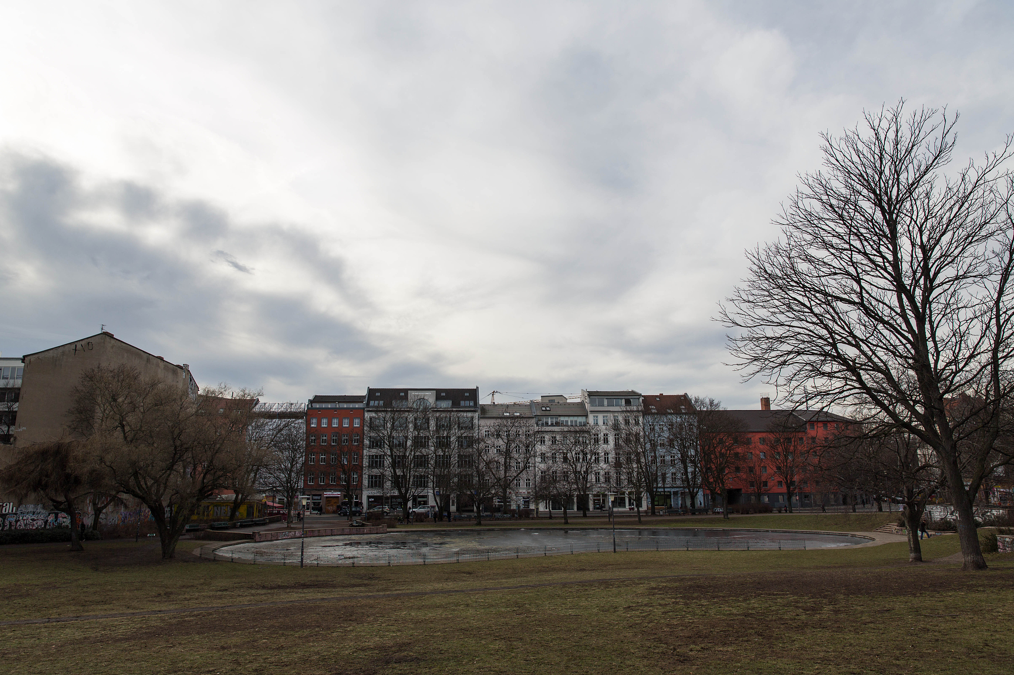 buildings in city in cloudy day