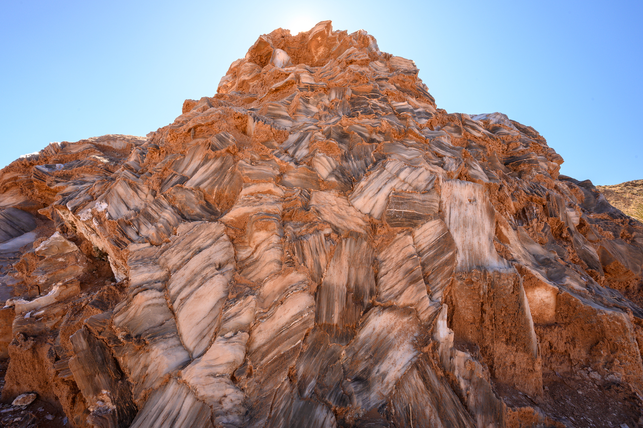 looking up at glass mountain