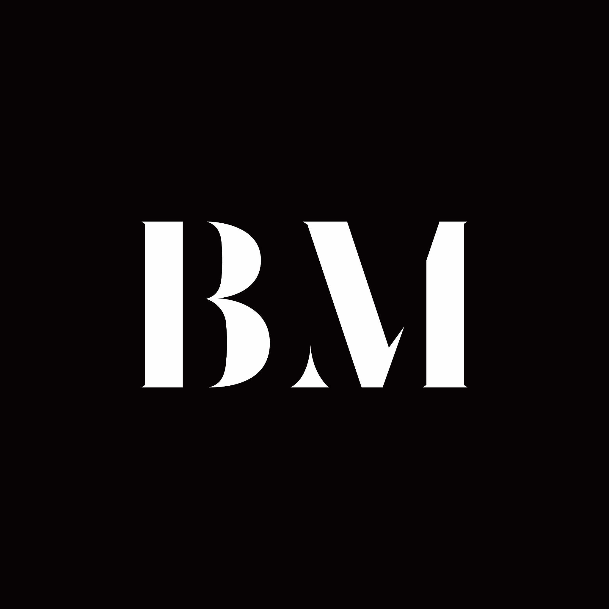 bm logo letter initial logo designs template