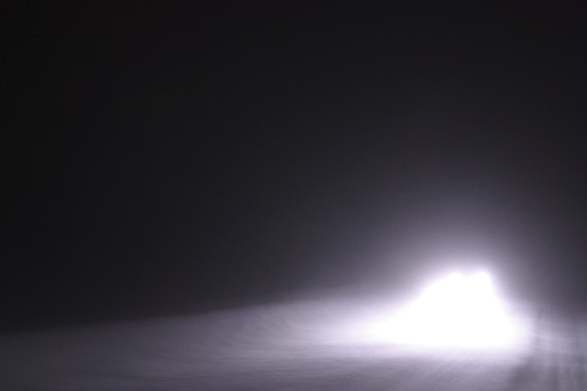 headlights in snow