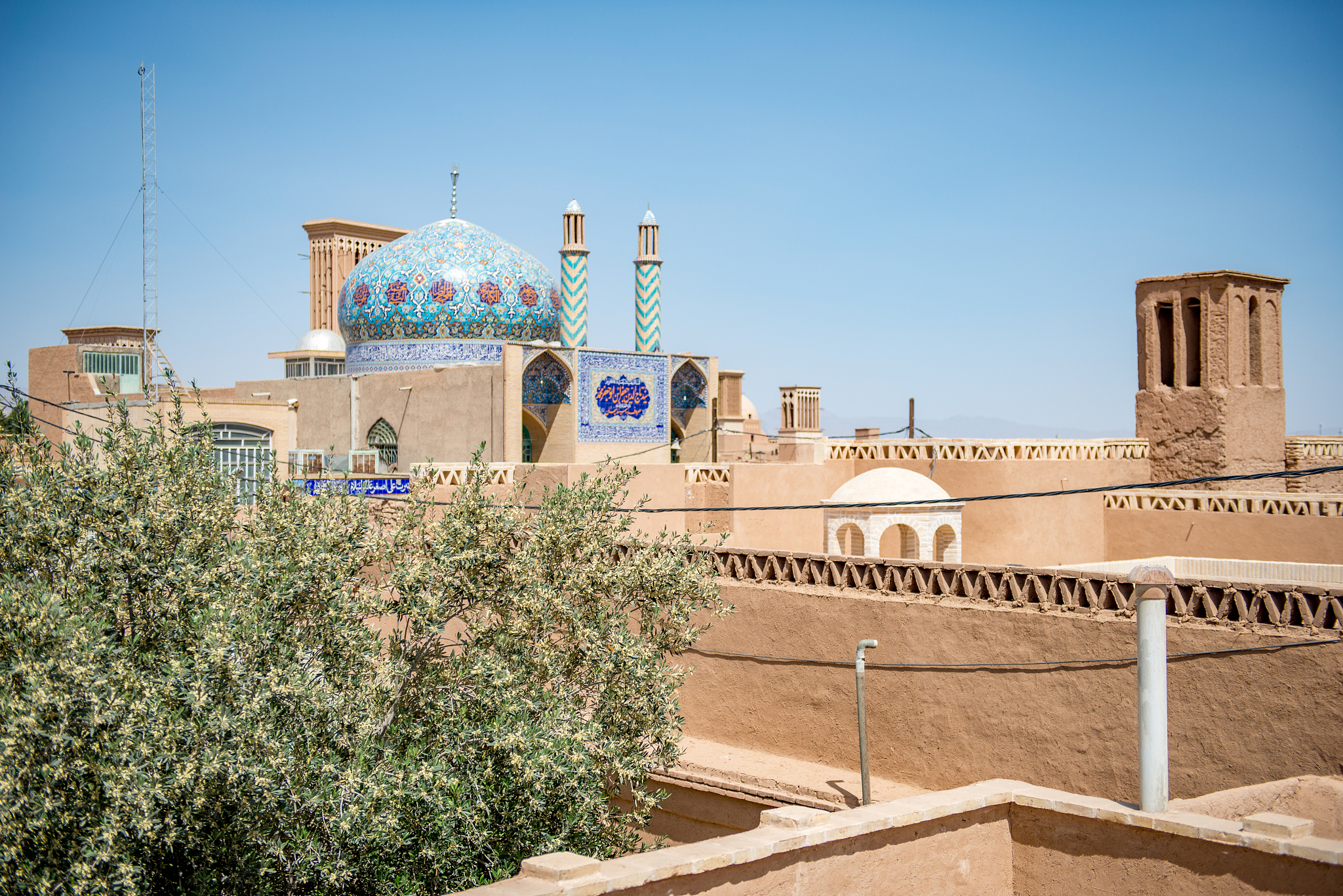 yazd - iran. april 23, 2017. the temple of silence in yazd.