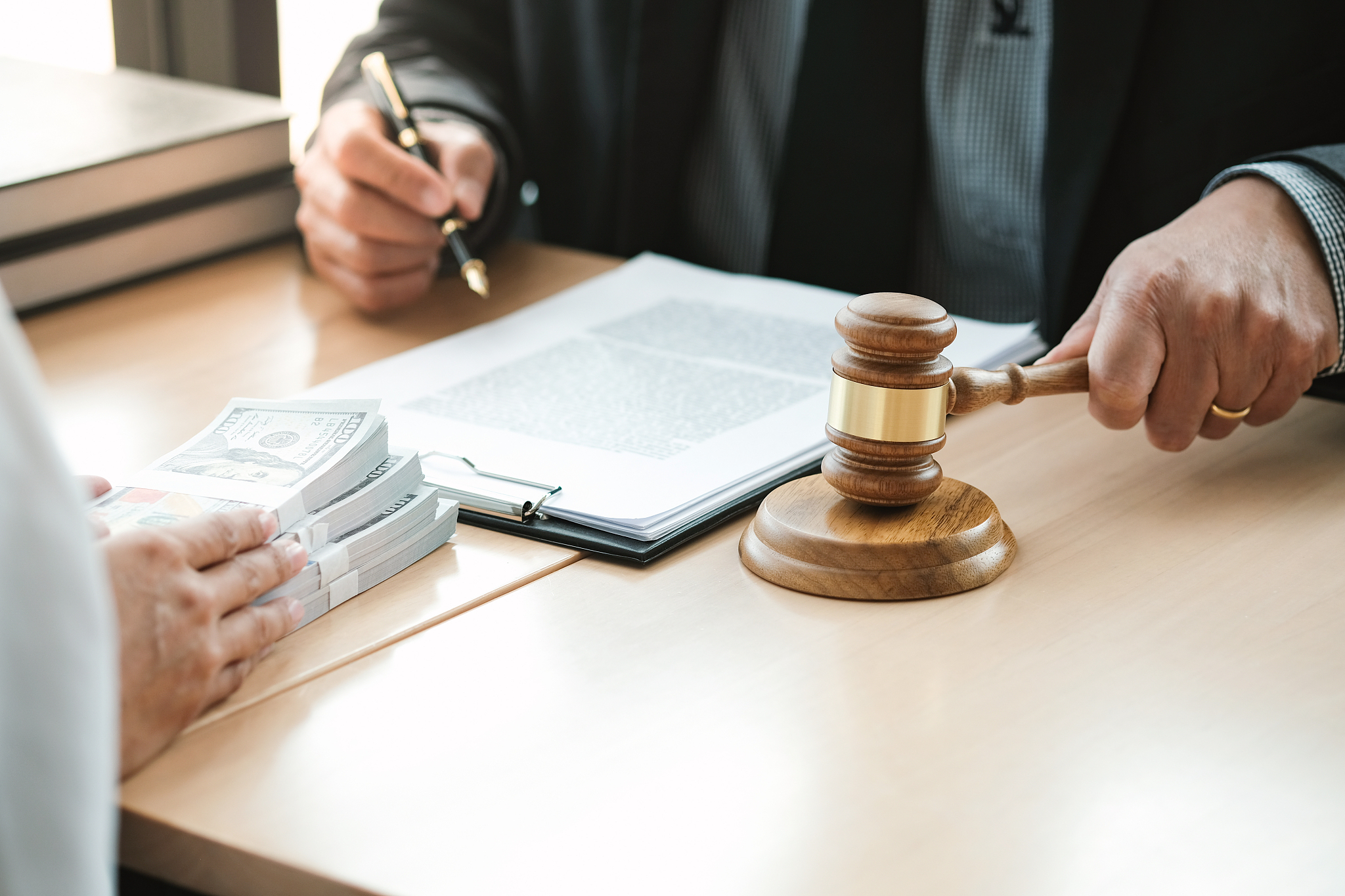 lawyer auction bid sale judgment mallet with judge. auctioneer k
