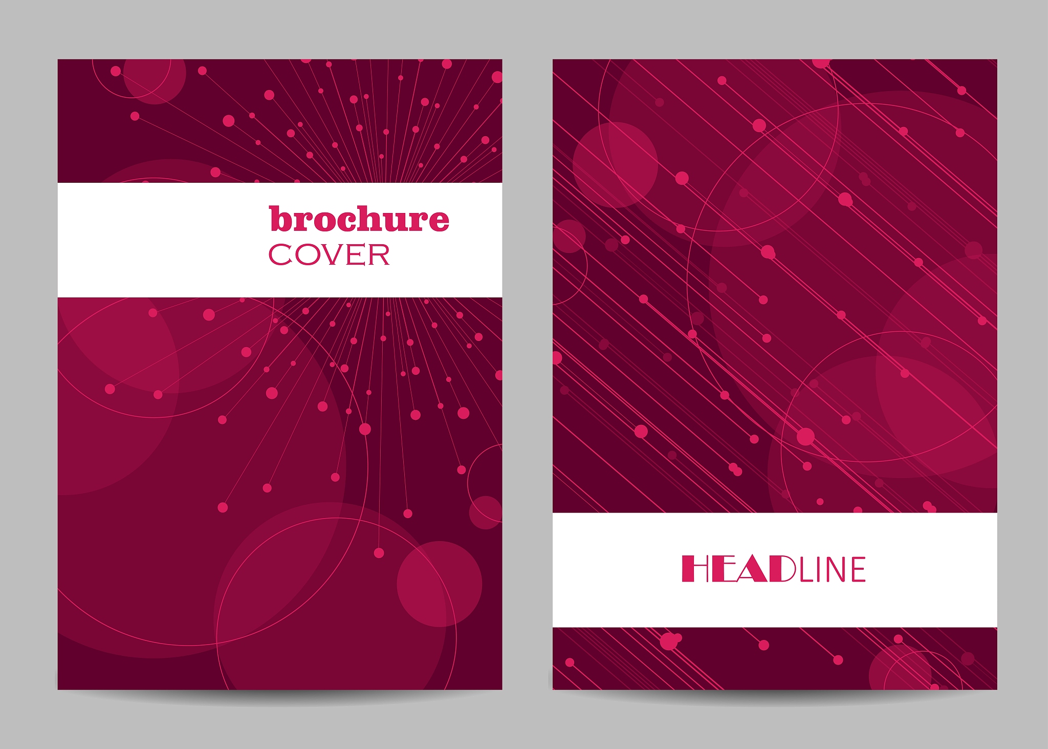 vector templates for brochure cover in a4 size.