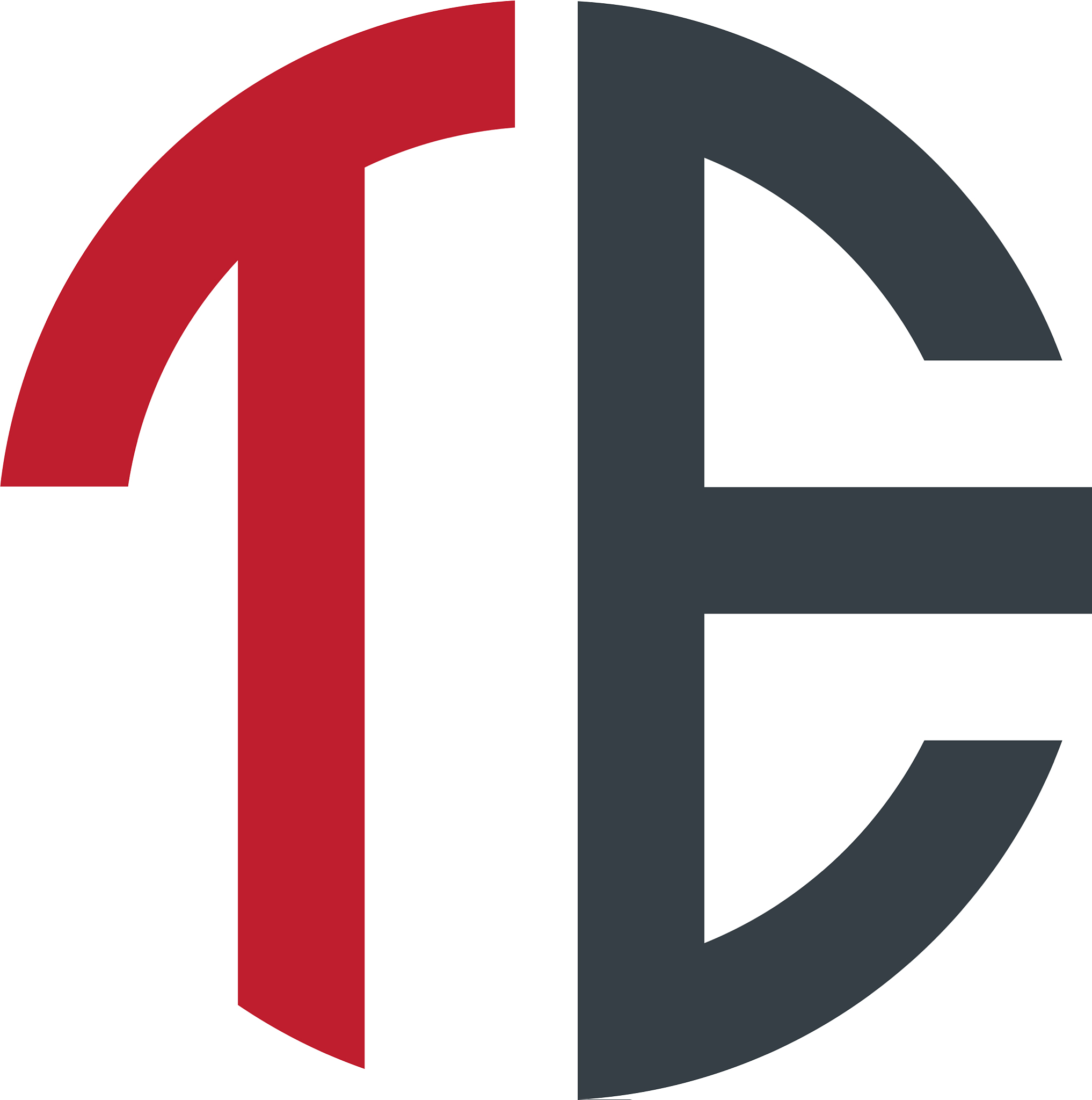 initial letter te creative design logo
